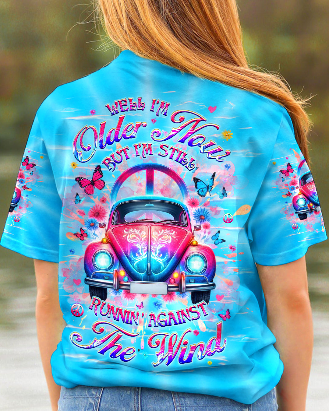 RUNNING AGAINST THE WIND CAR TIE DYE ALL OVER PRINT - YHHG1604251