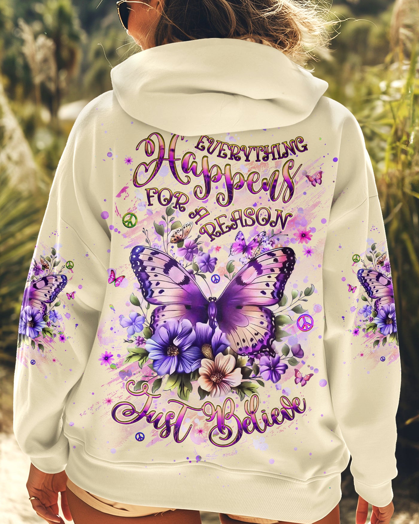 JUST BELIEVE BUTTERFLY ALL OVER PRINT - YHHG2608244