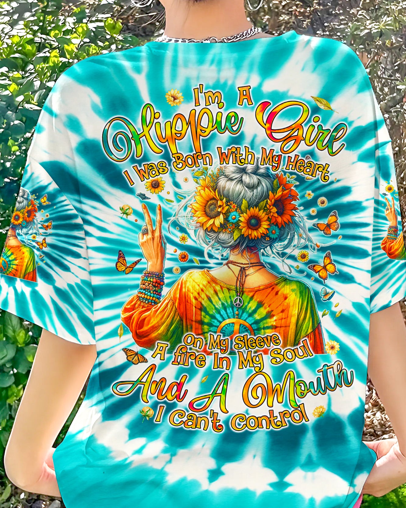 I'M A HIPPIE GIRL TIE DYE ALL OVER PRINT - TYQY1306245