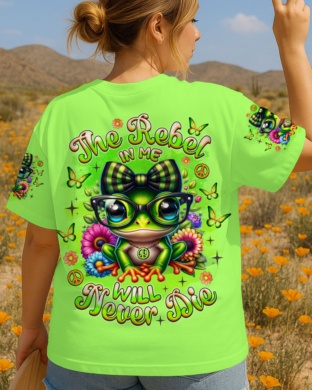 THE REBEL IN ME WILL NEVER DIE FROG ALL OVER PRINT - TLNZ3006252