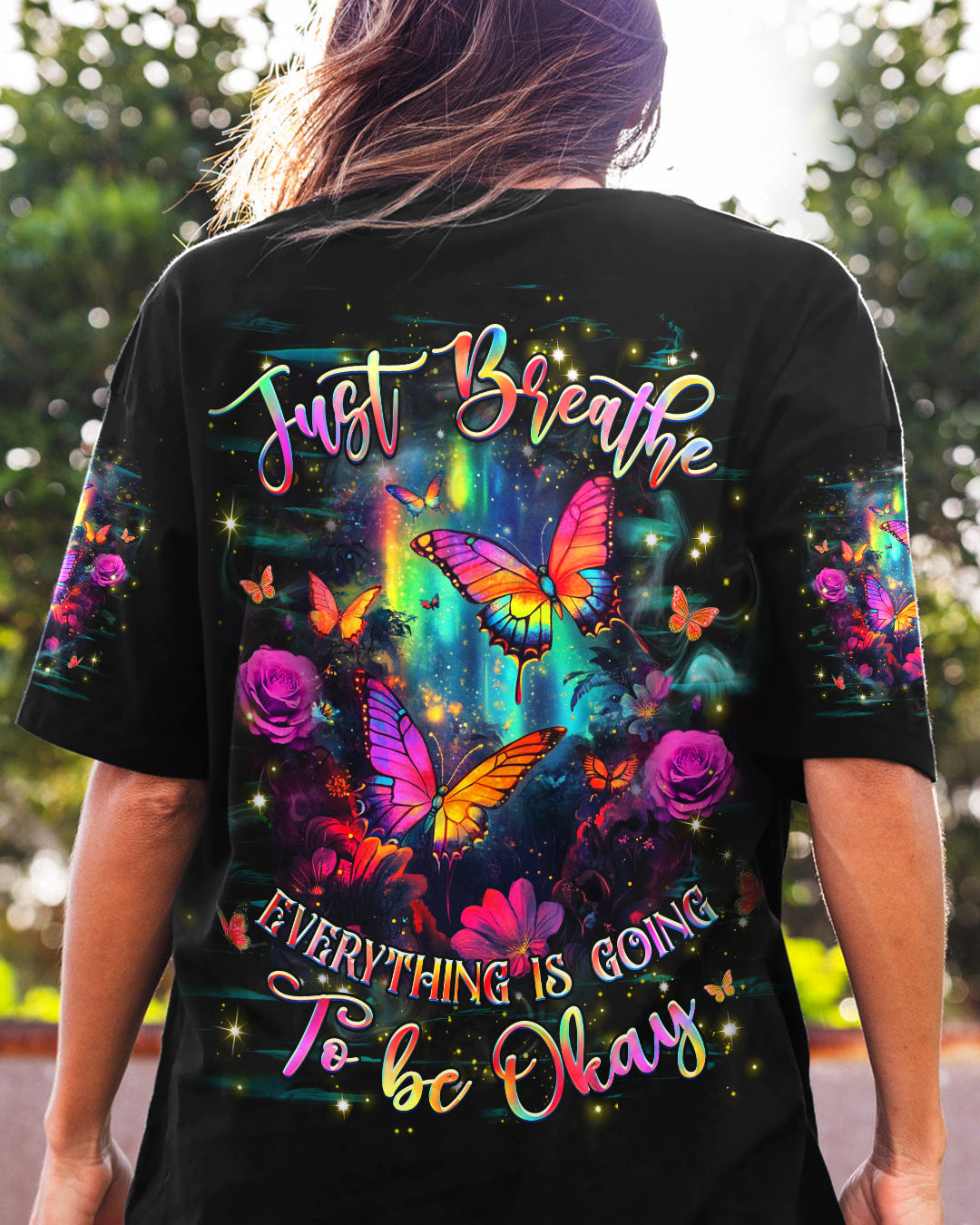 JUST BREATHE BUTTERFLY ALL OVER PRINT - YHHG0204253