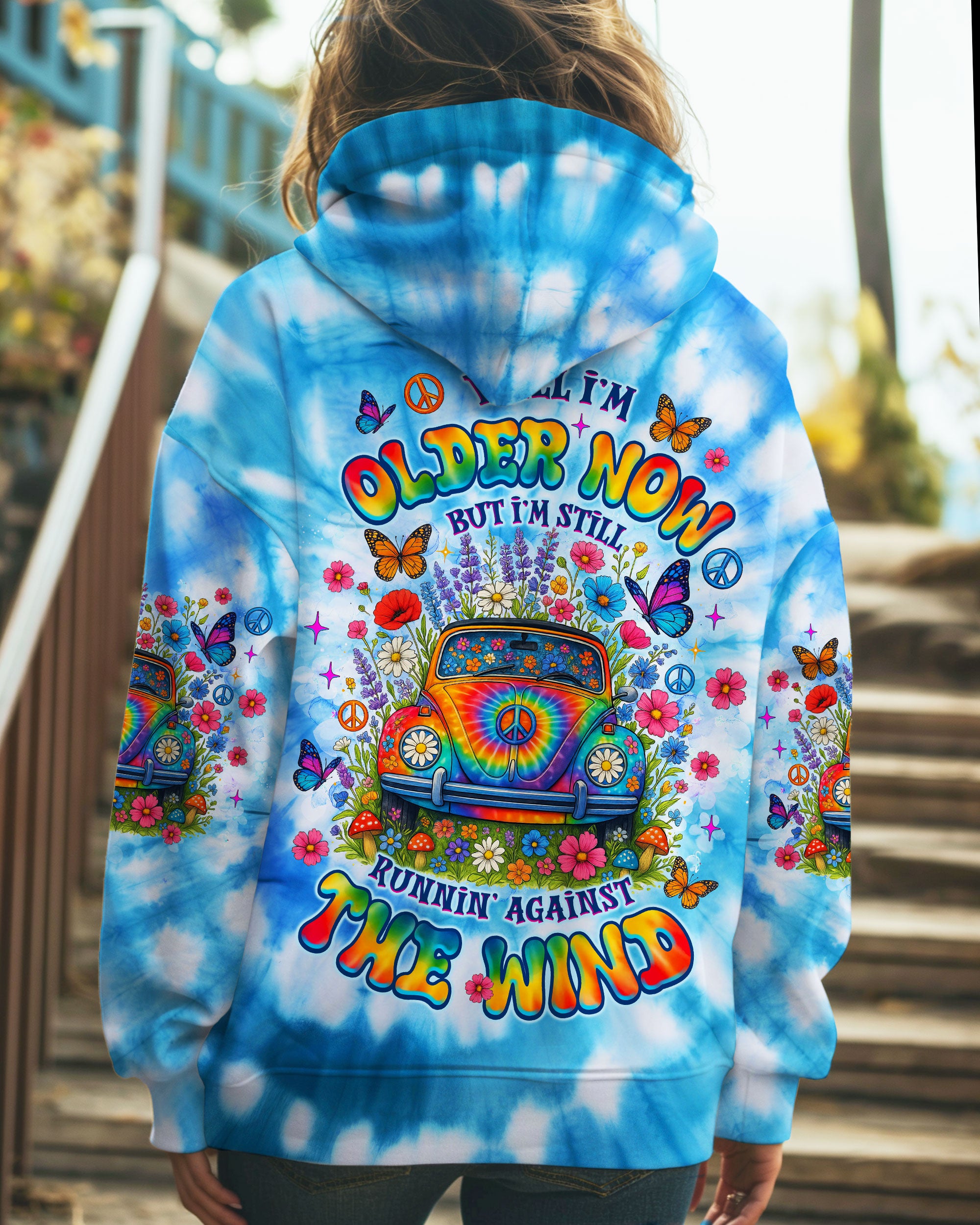 RUNNING AGAINST THE WIND CAR TIE DYE ALL OVER PRINT - TLNZ0107253