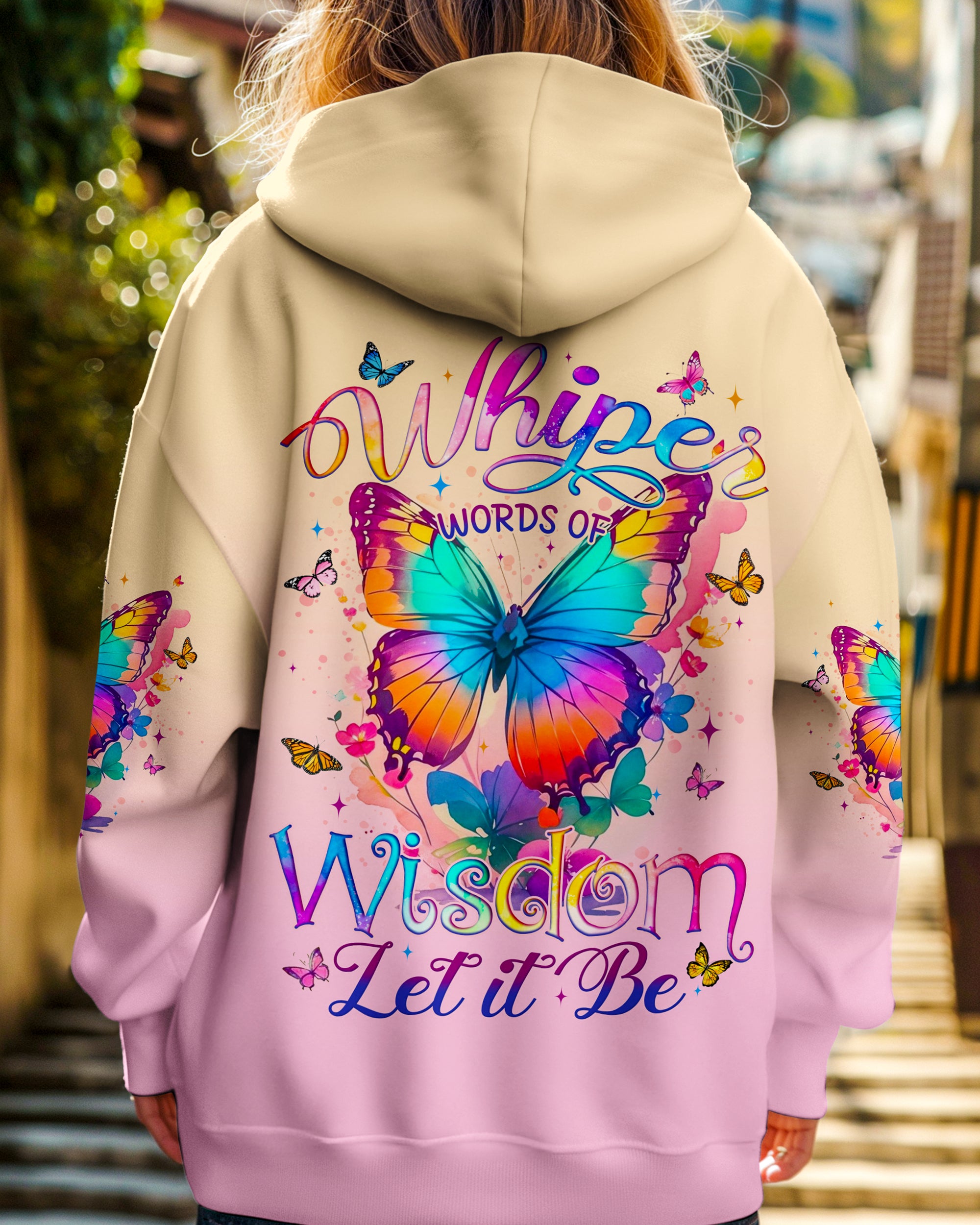 WHISPER WORDS OF WISDOM LET IT BE BUTTERFLY ALL OVER PRINT - TYQY0611242