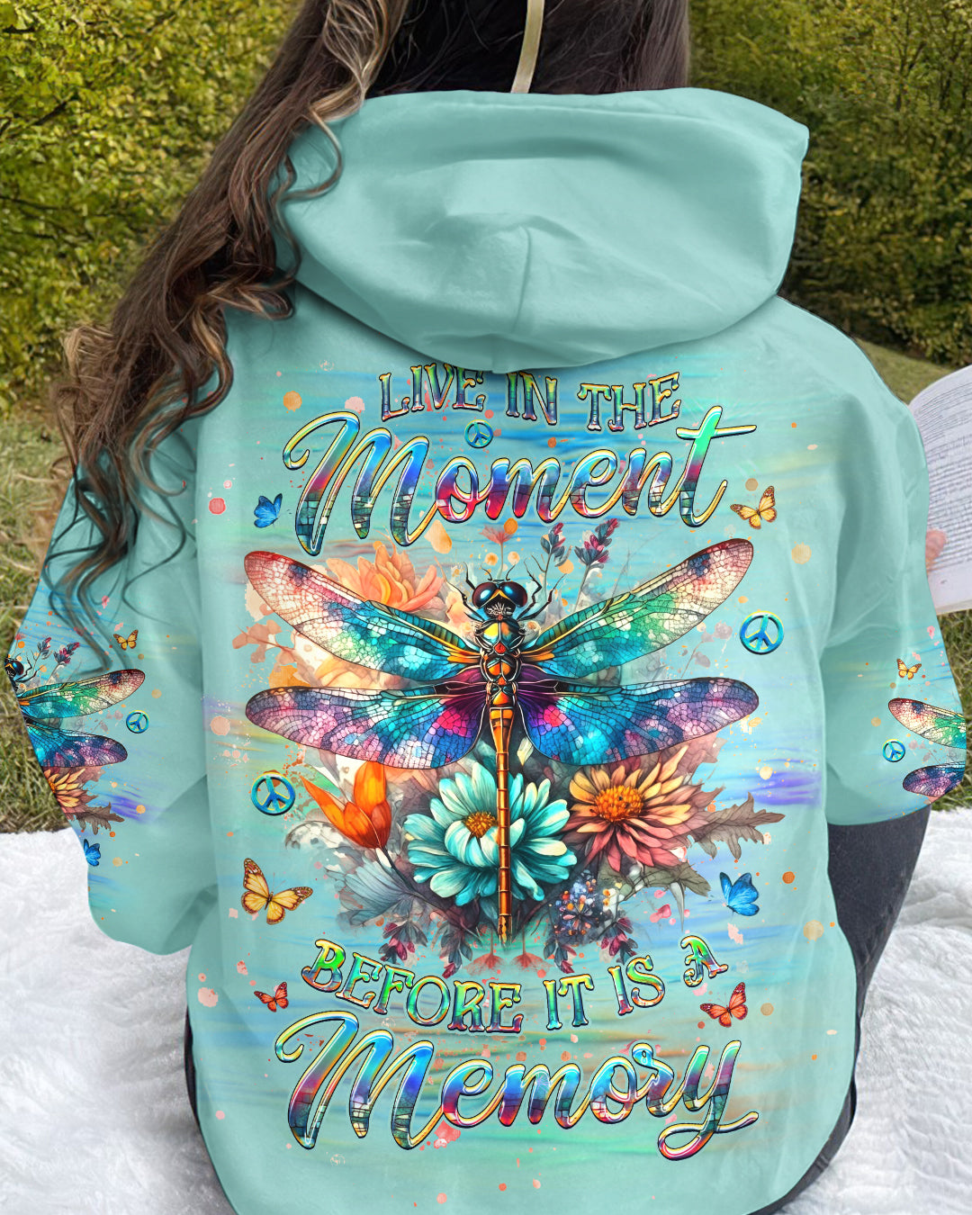 LIVE IN THE MOMENT DRAGONFLY ALL OVER PRINT - YHHG2709242