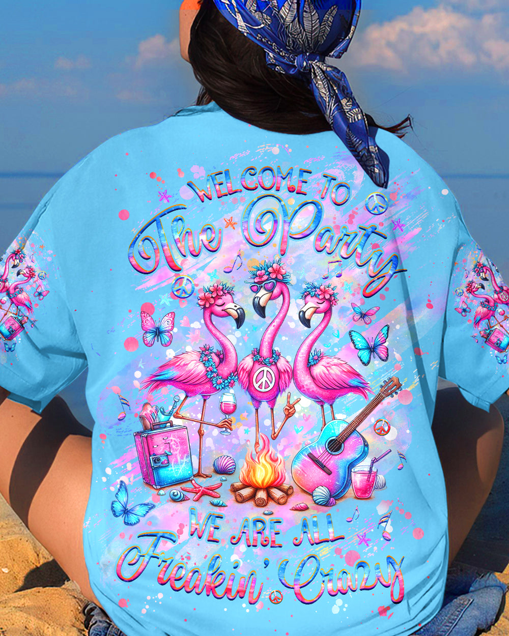 WE ARE ALL FREAKIN' FLAMINGO CRAZY ALL OVER PRINT - YHHG3005241