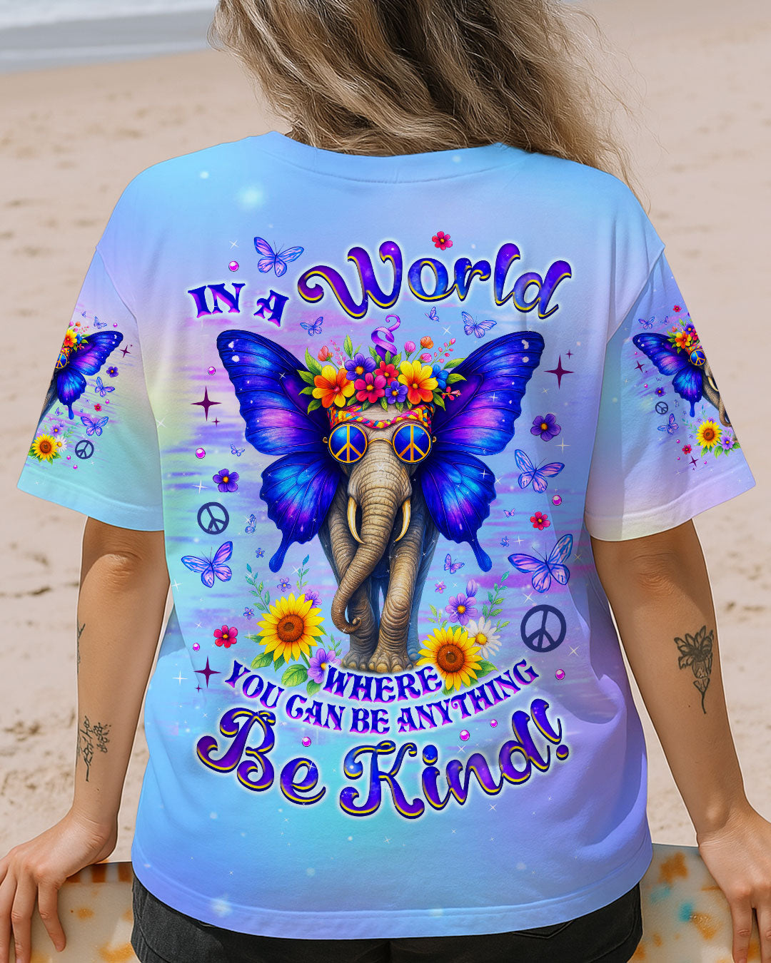 BE KIND ELEPHANT ALL OVER PRINT - TLNZ1406252
