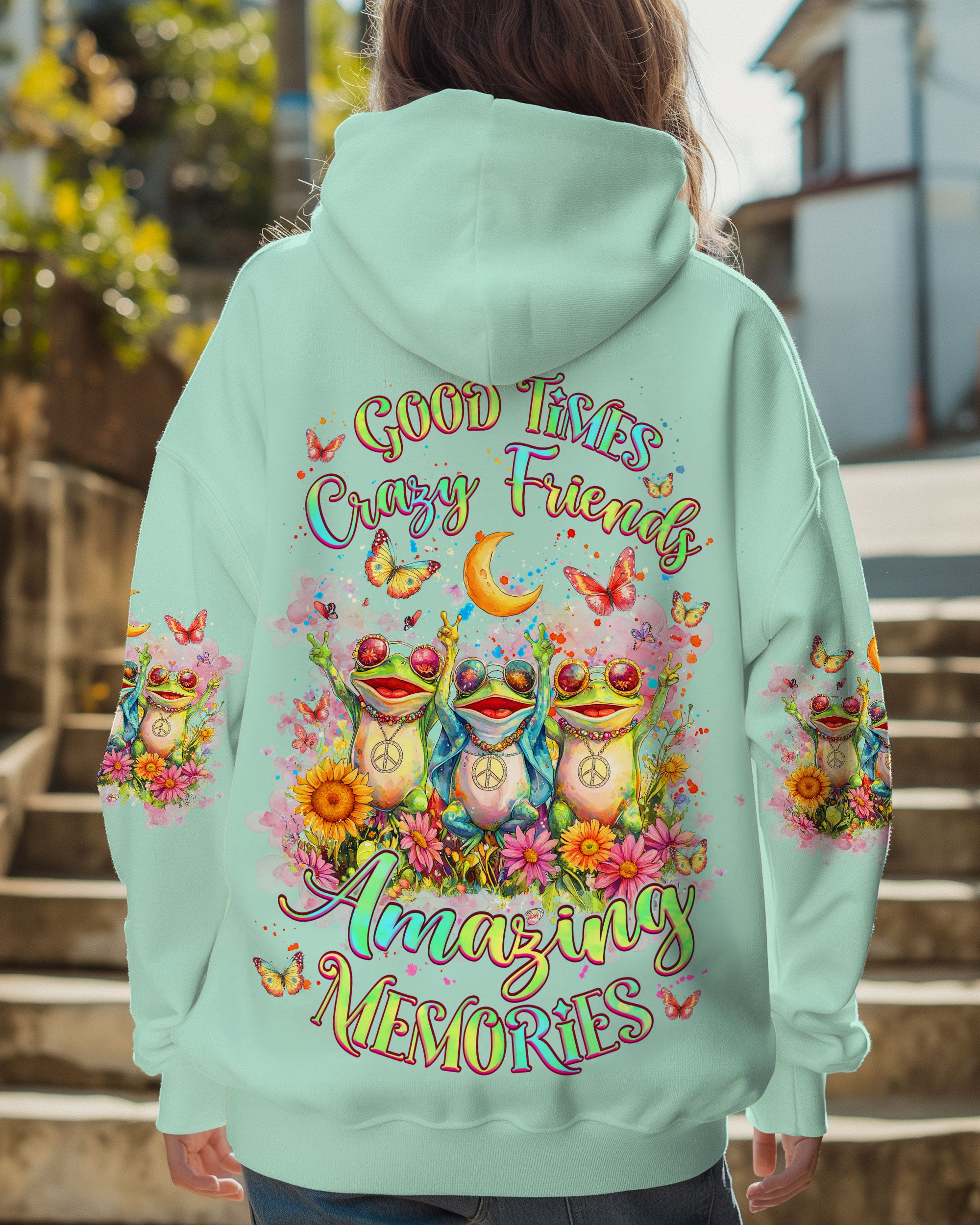 GOOD TIMES CRAZY FRIEND FROG ALL OVER PRINT  - TLNZ2510244
