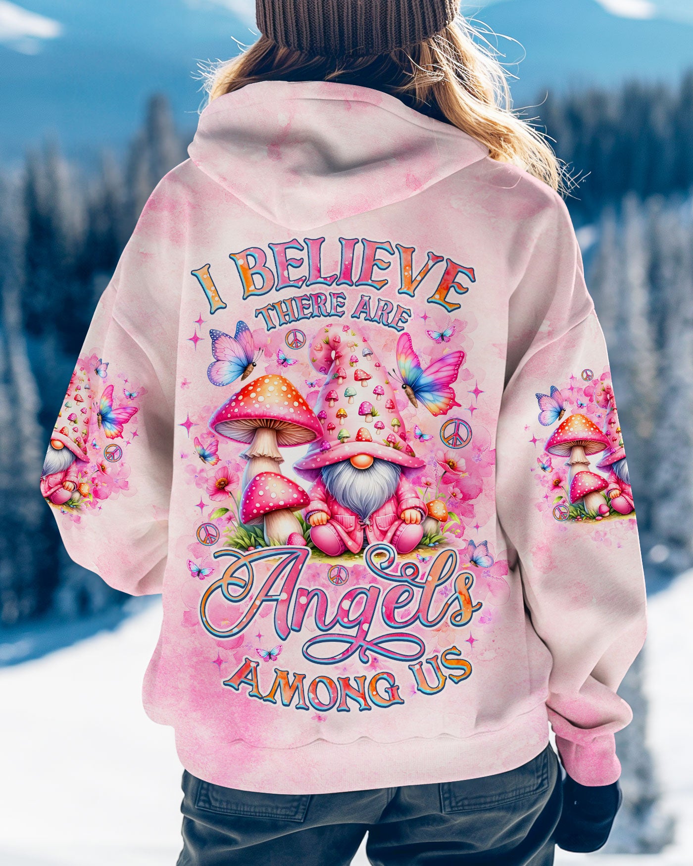 I BELIEVE THERE ARE ANGELS AMONG US GNOMES ALL OVER PRINT - TLNZ2110243