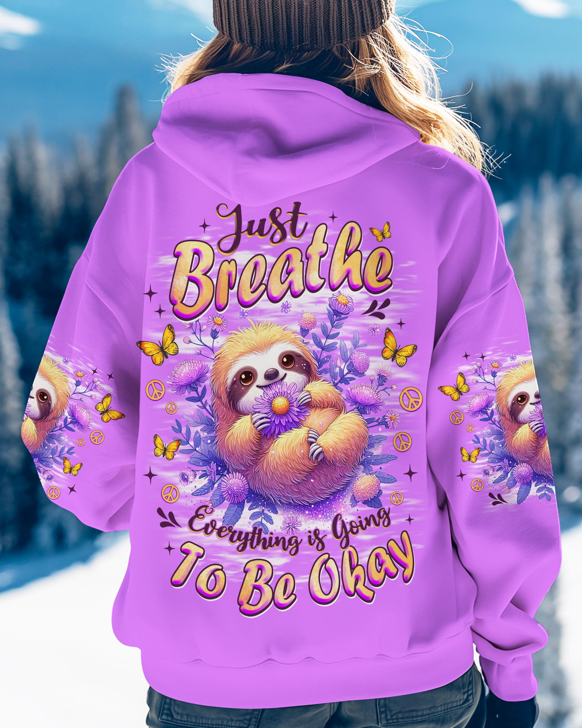 JUST BREATHE SLOTH ALL OVER PRINT - TLNZ1308253