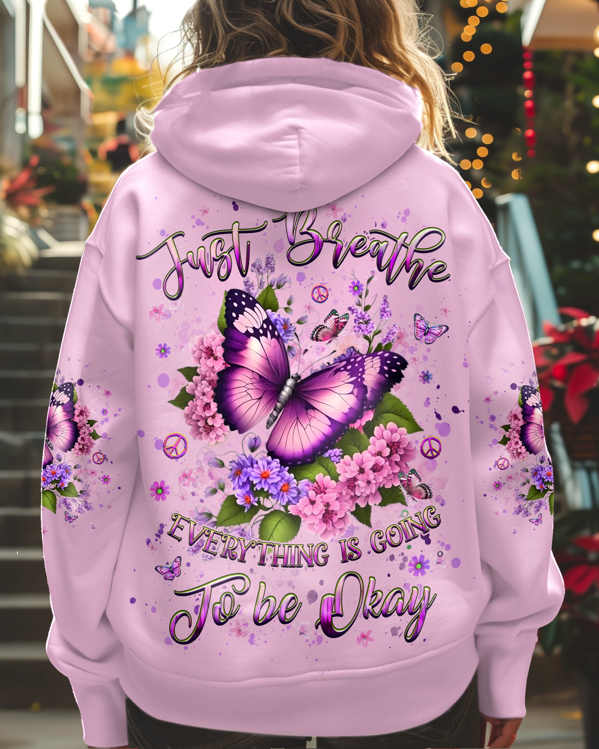 JUST BREATHE BUTTERFLY ALL OVER PRINT - YHHG1710243