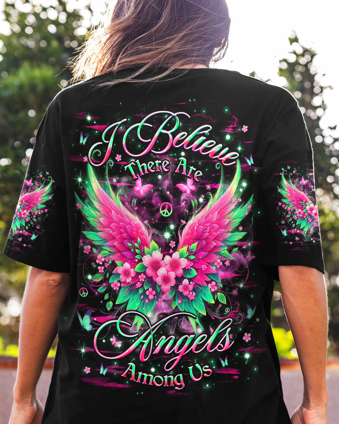 I BELIEVE THERE ARE ANGELS AMONG US WINGS ALL OVER PRINT - YHHG2703253