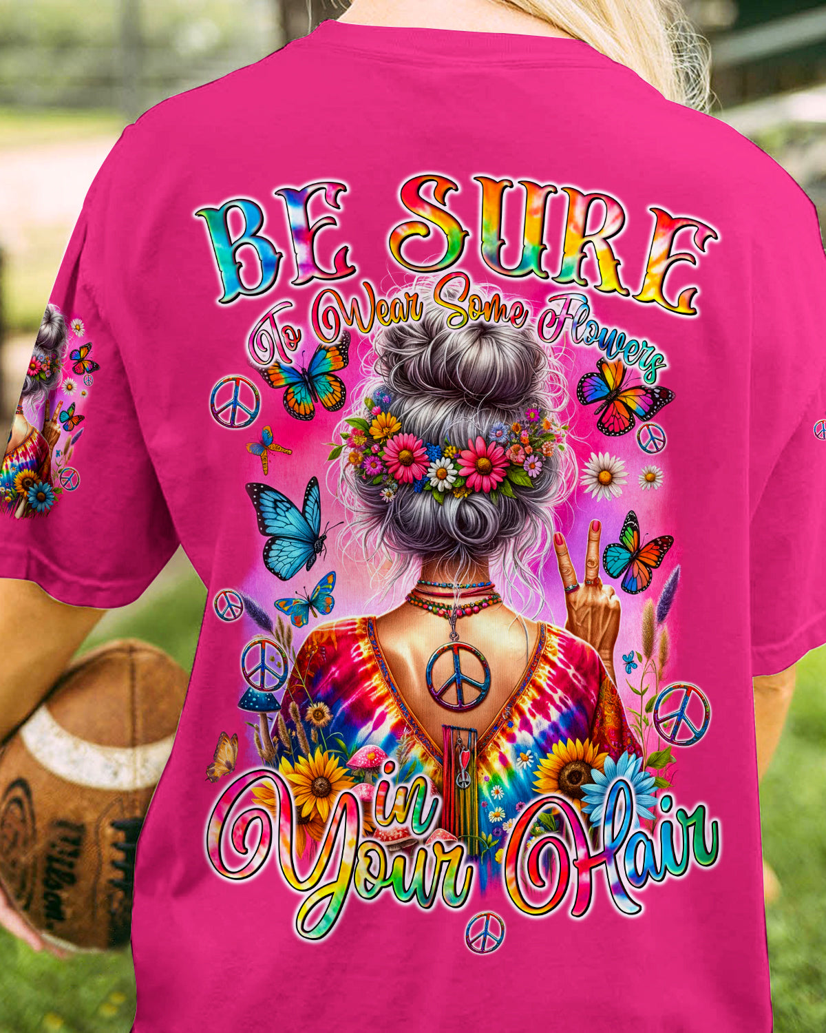 BE SURE TO WEAR SOME FLOWERS IN YOUR HAIR ALL OVER PRINT - TYQY2604244
