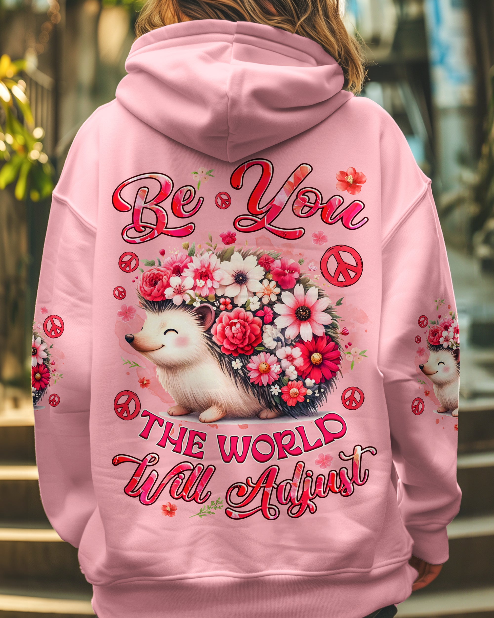 BE YOU THE WORLD WILL ADJUST HEDGEHOG ALL OVER PRINT - TYQY2311244