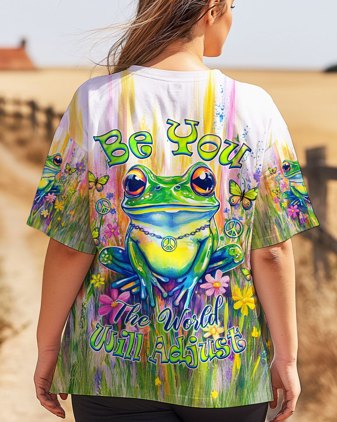 BE YOU THE WORLD WILL ADJUST FROG ALL OVER PRINT    -  TLNZ1803252