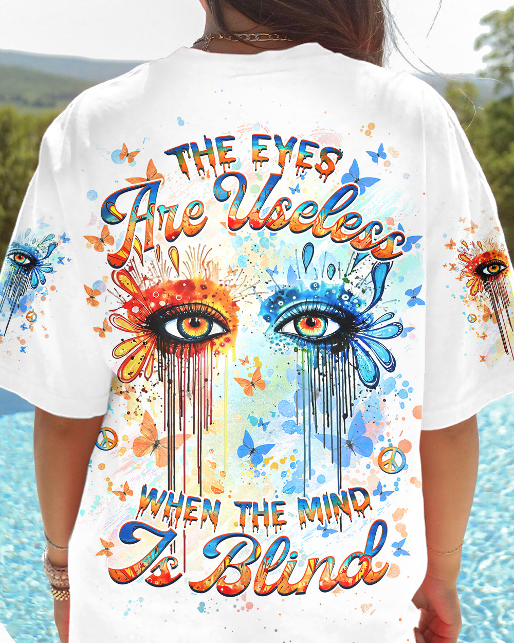 THE EYES ARE USELESS WHEN THE MIND IS BLIND ALL OVER PRINT - YHHG1306242