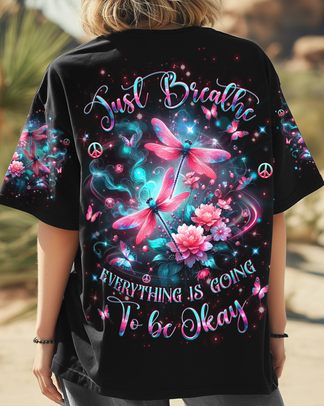 JUST BREATHE DRAGONFLY ALL OVER PRINT - YHHG1403252