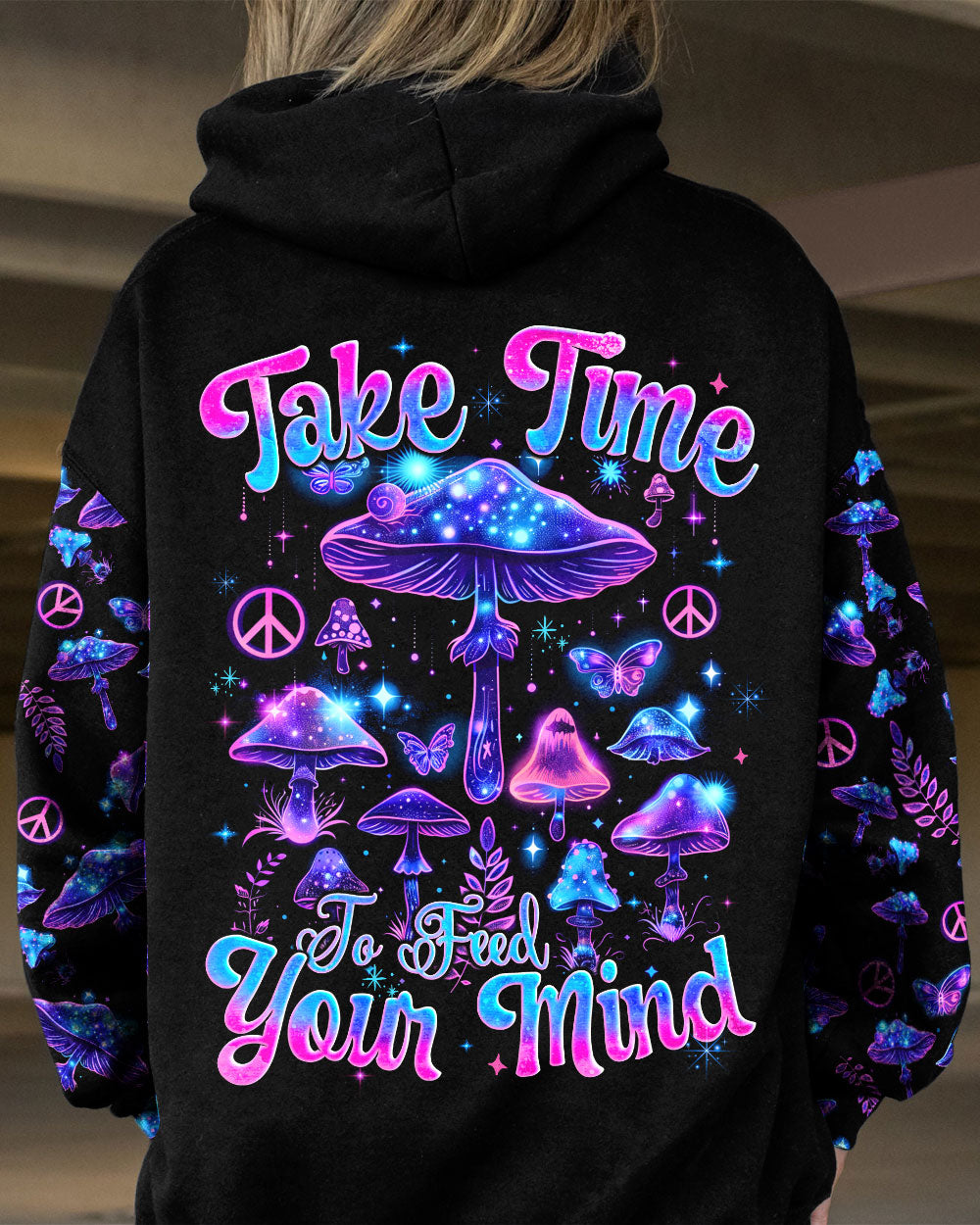 TAKE TIME TO FEED YOUR MIND MUSHROOM ALL OVER PRINT - TYQY2003245