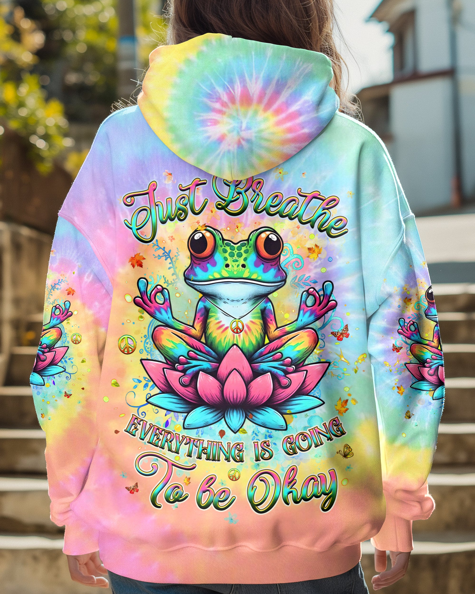 JUST BREATHE FROG ALL OVER PRINT - YHHG2402252