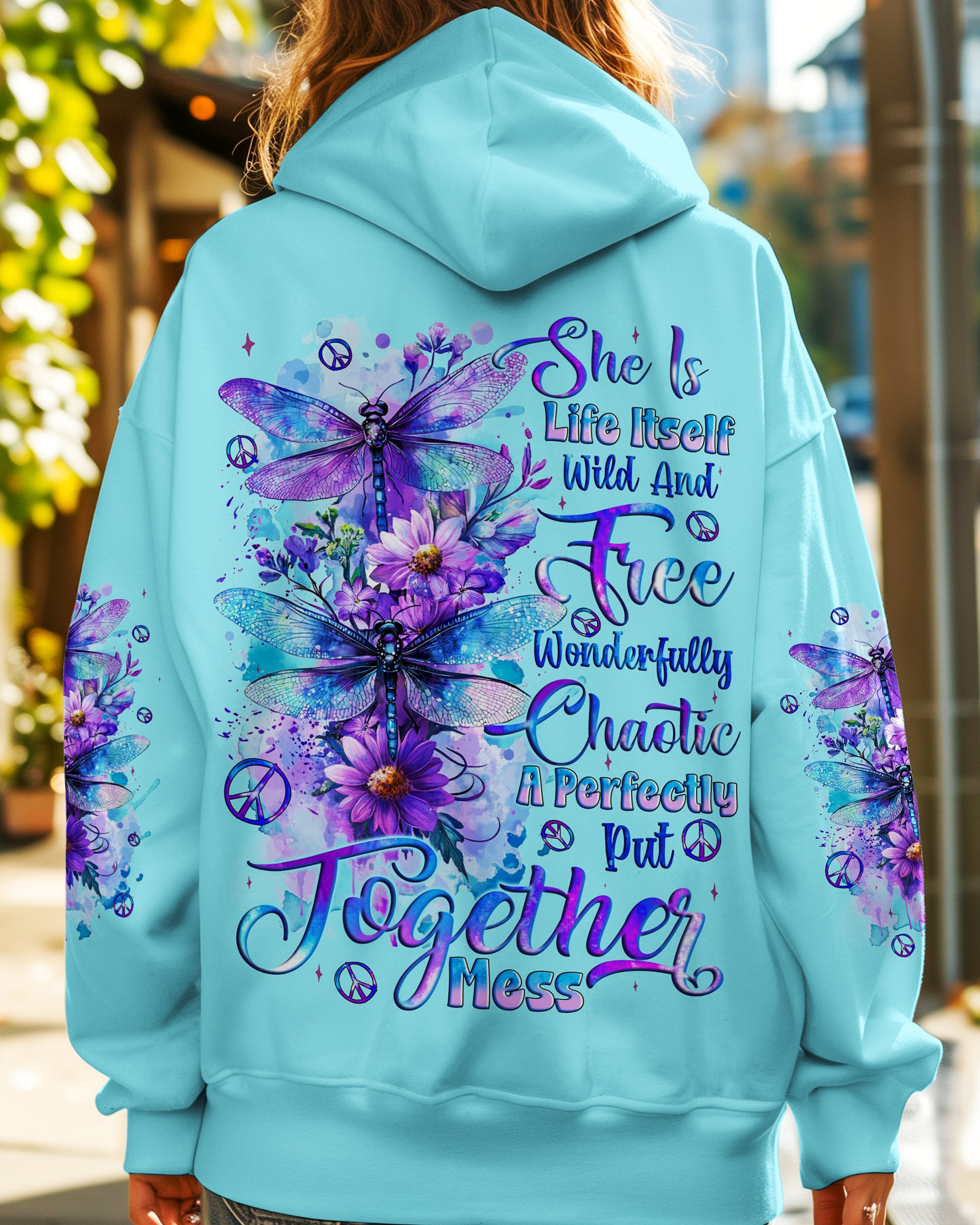 SHE IS LIFE ITSELF DRAGONFLIES ALL OVER PRINT - TYQY2709242