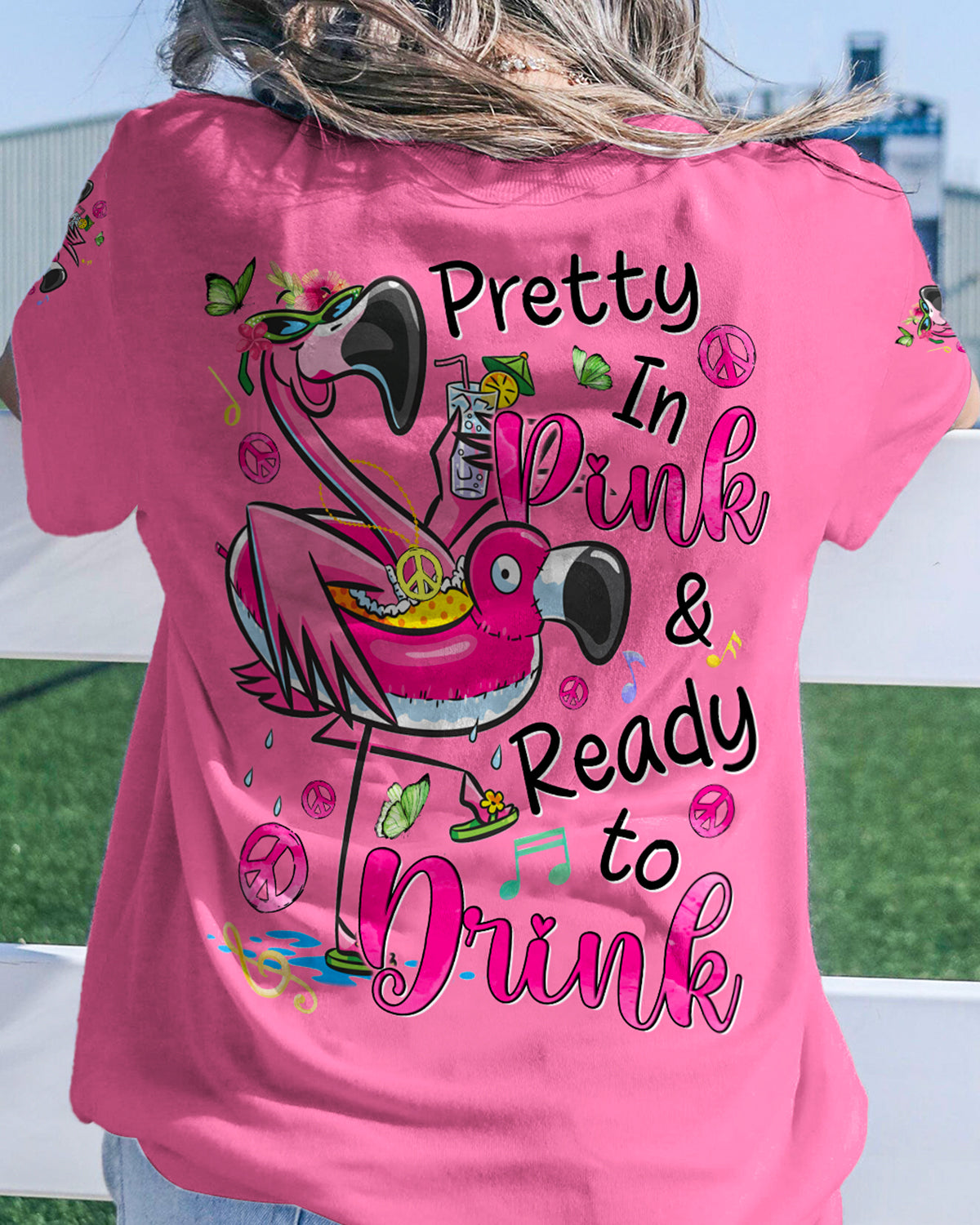 PRETTY IN PINK FLAMINGO ALL OVER PRINT - TYQY2305243