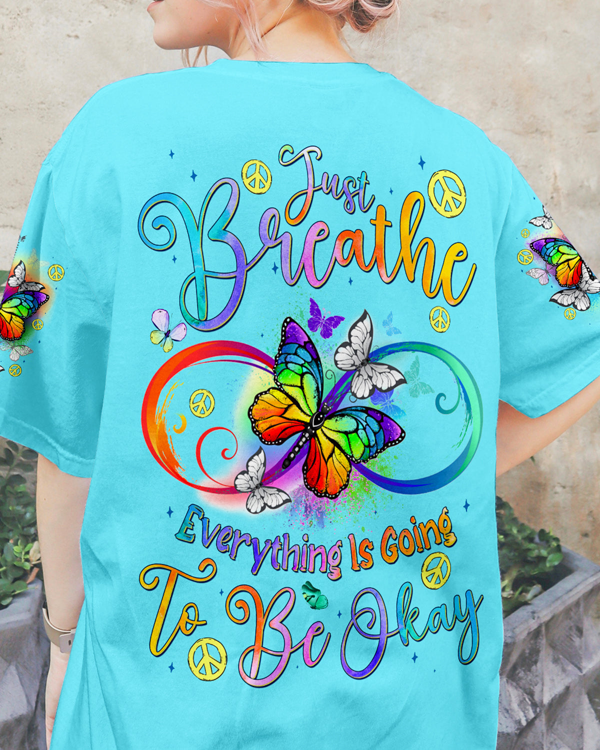 JUST BREATHE BUTTERFLIES INFINITY ALL OVER PRINT - TYQY2404242