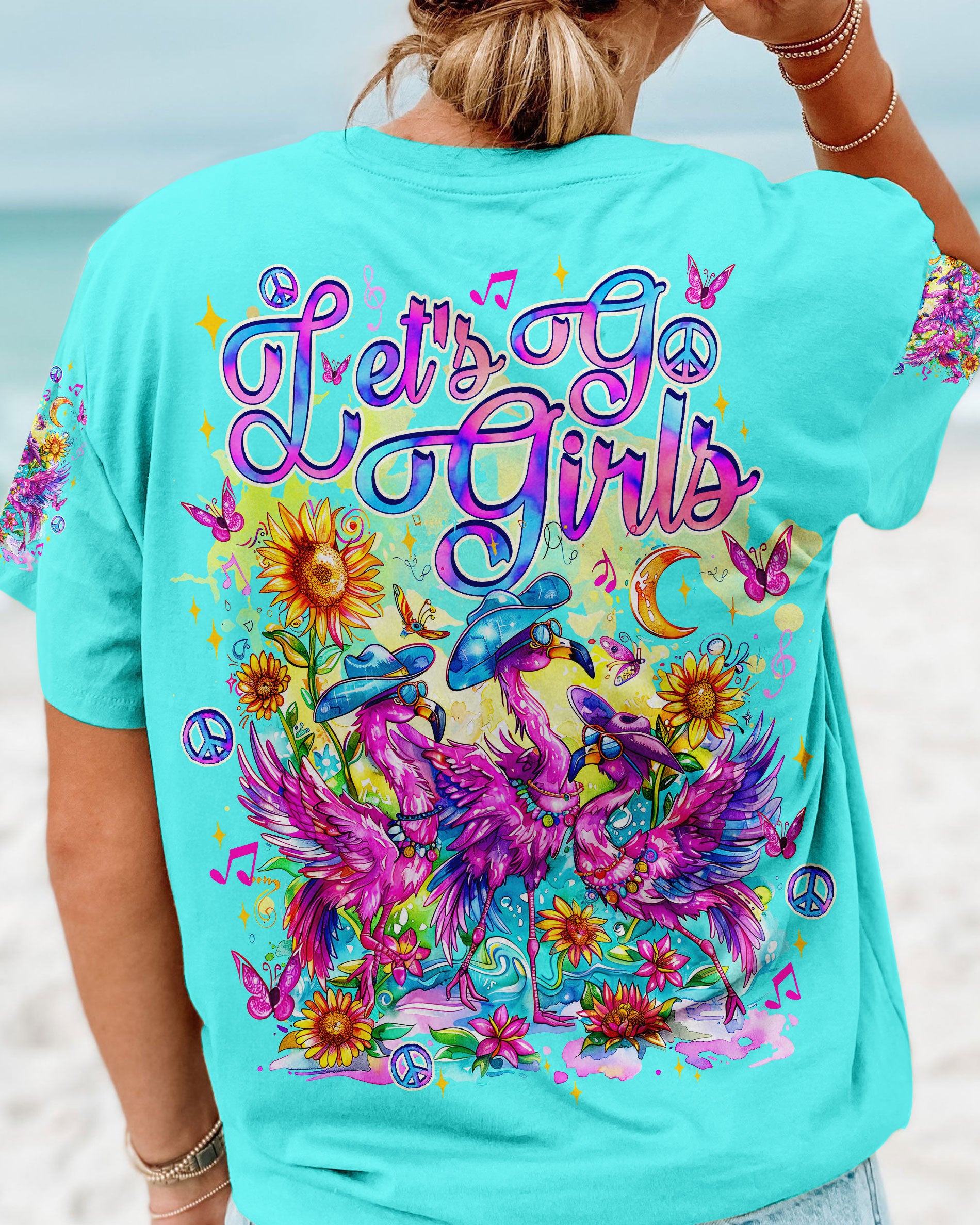 LET'S GO GIRLS FLAMINGO ALL OVER PRINT - TLNZ1004244