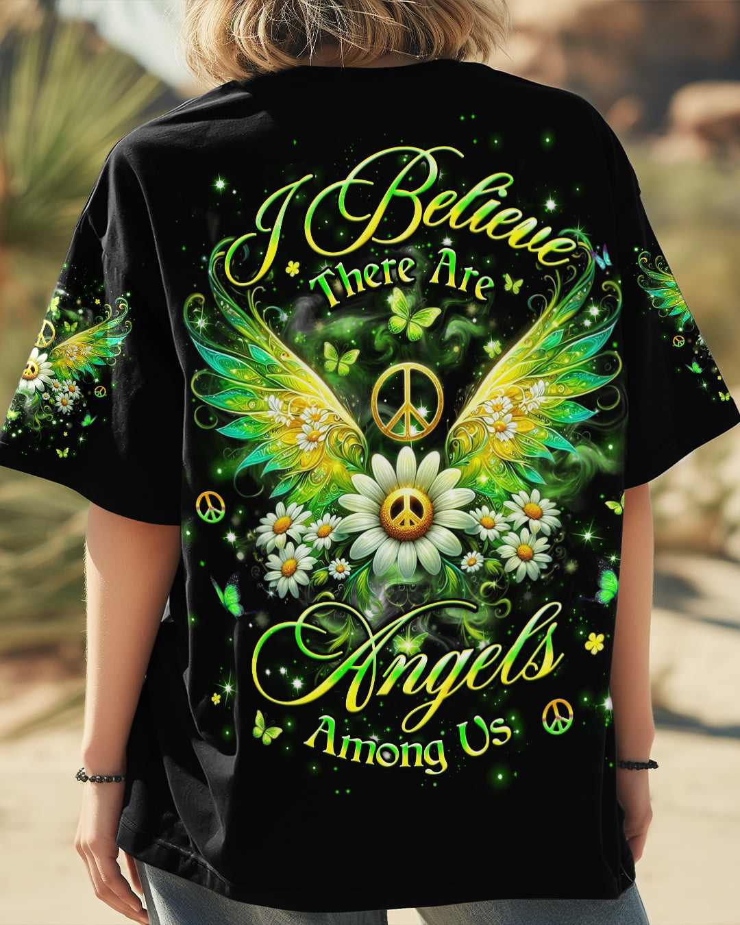 I BELIEVE THERE ARE ANGELS AMONG US WINGS ALL OVER PRINT - YHHG3103252