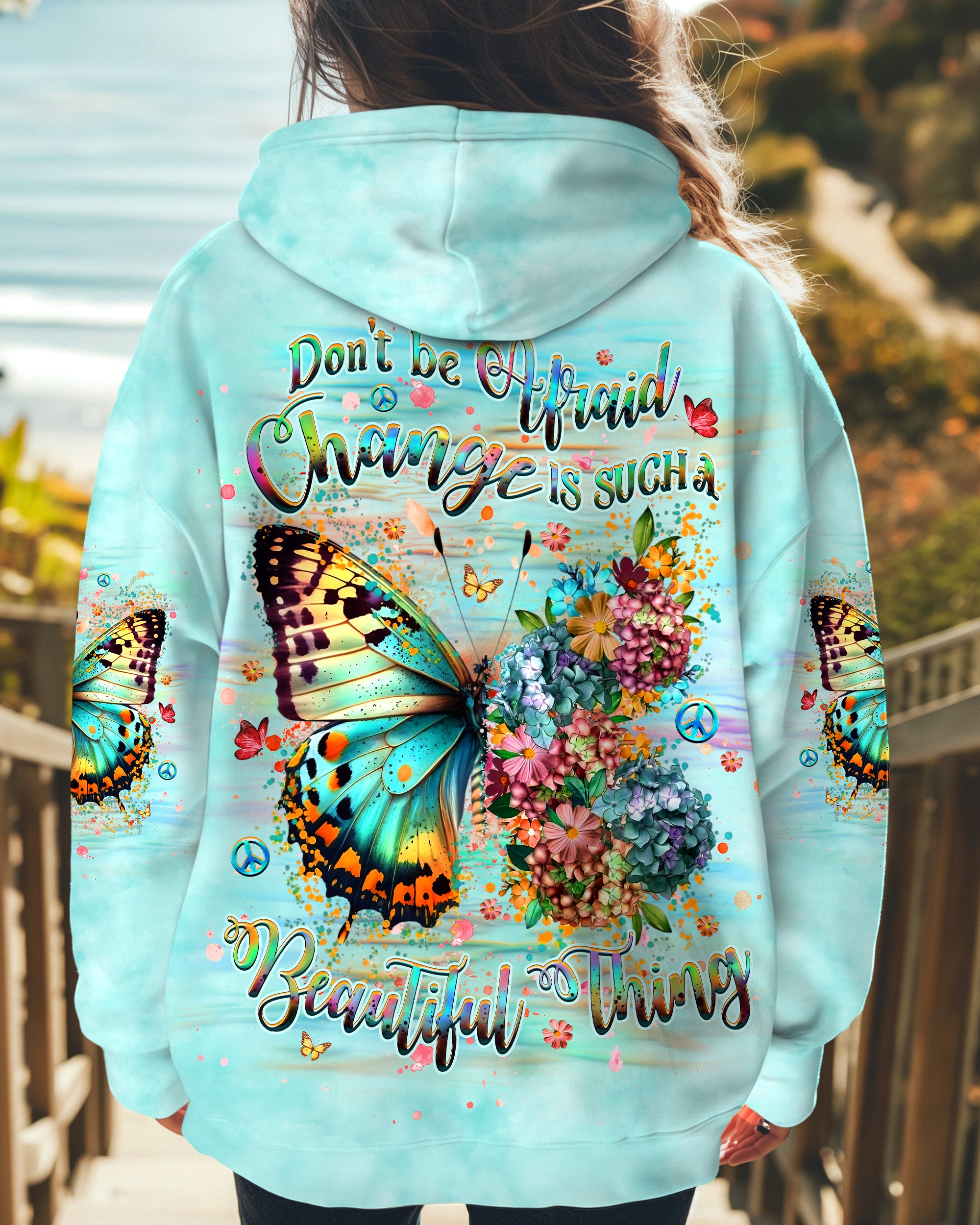 CHANGE IS SUCH A BEAUTIFUL THING BUTTERFLY ALL OVER PRINT - YHHG3009242