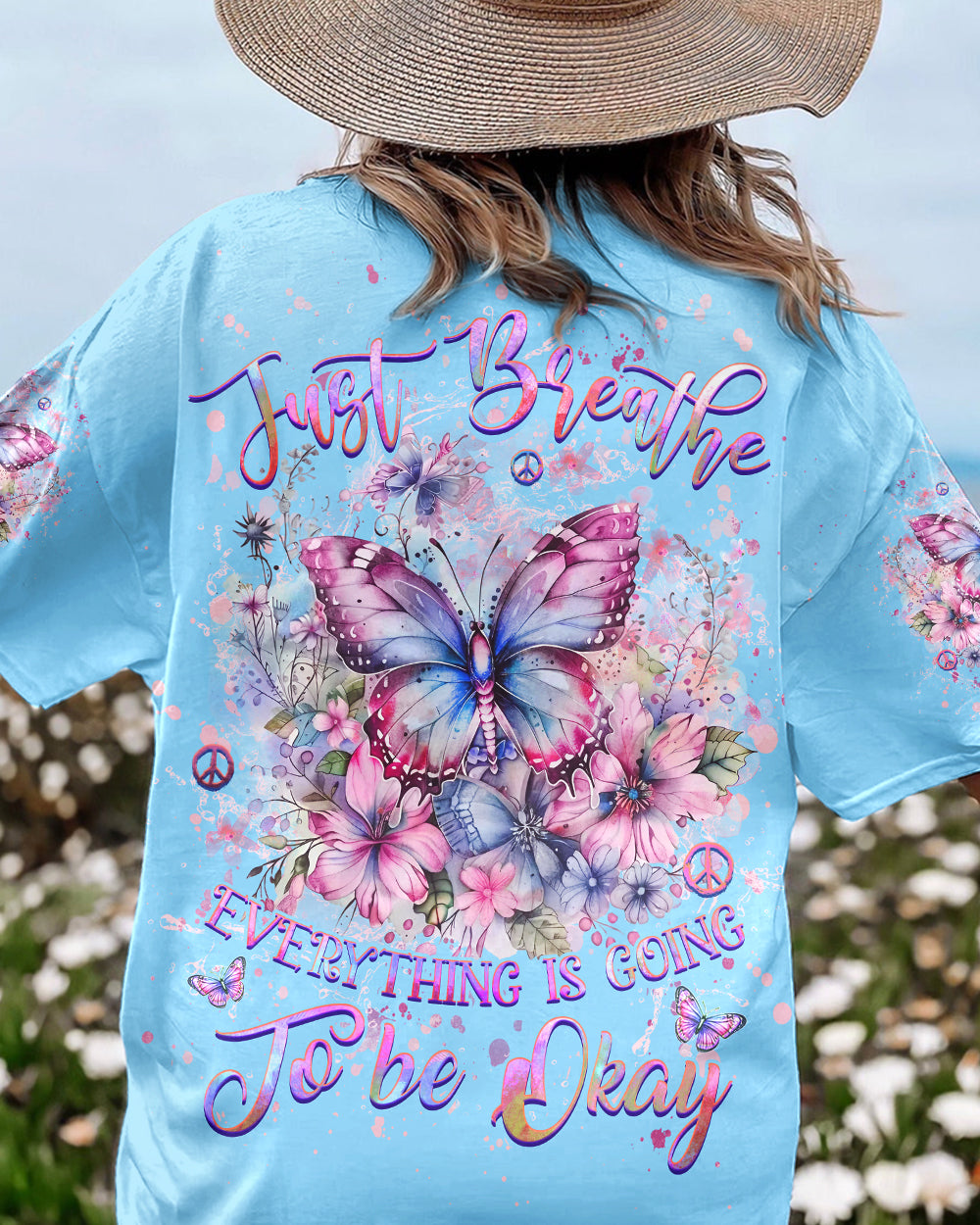 JUST BREATHE BUTTERFLY ALL OVER PRINT - YHHG0407243