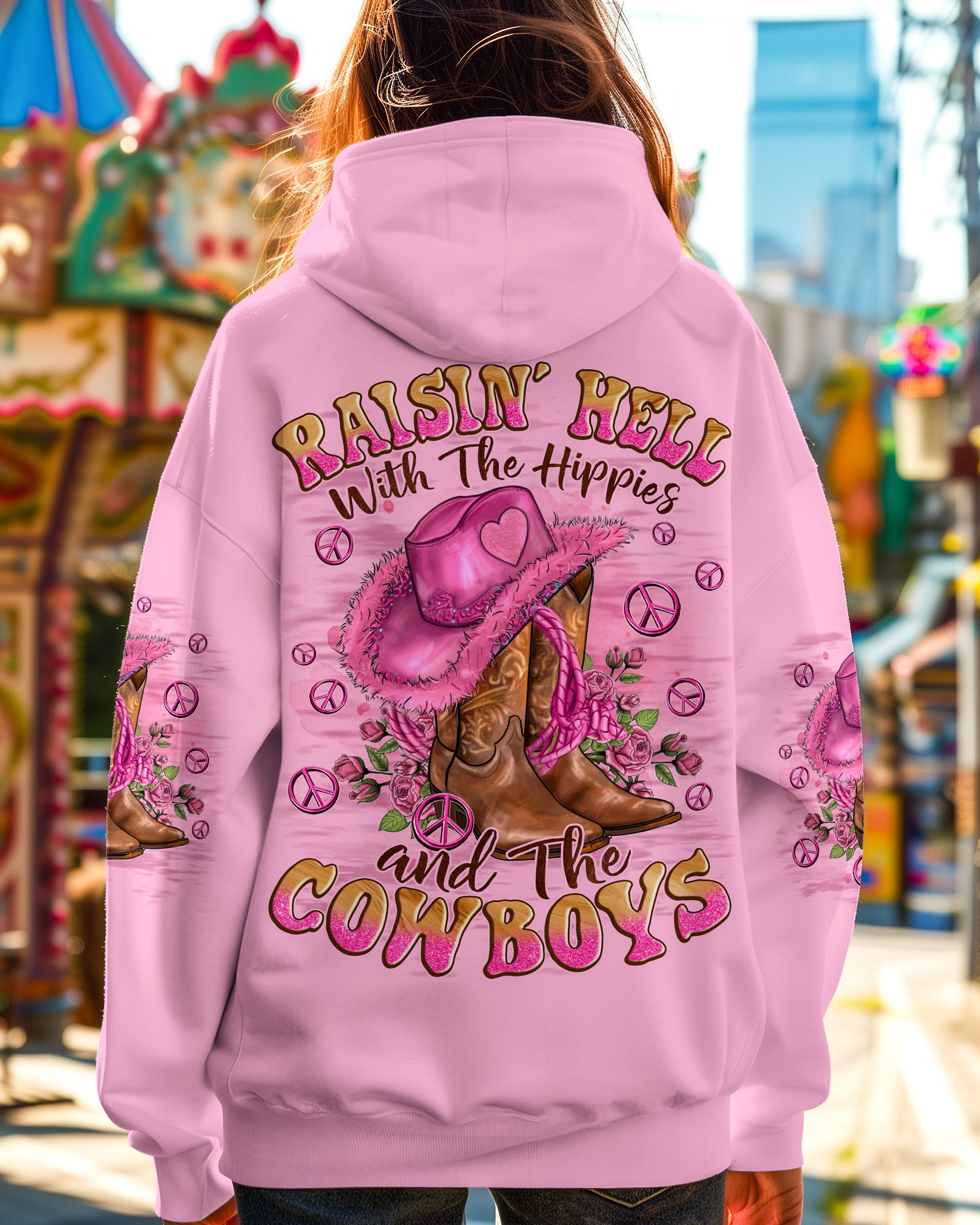 THE HIPPIES AND THE COWBOYS ALL OVER PRINT - TYQY0212244