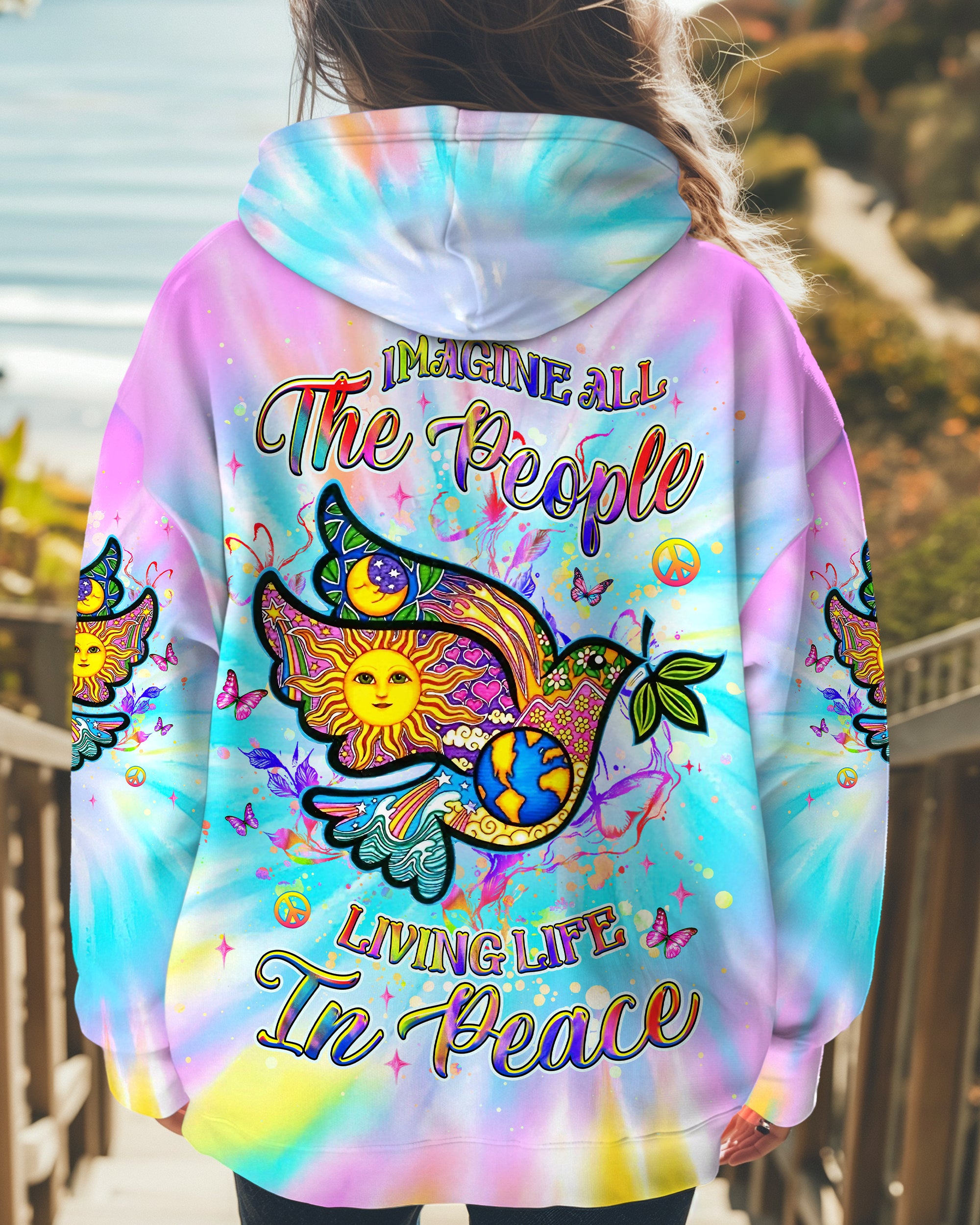 IMAGINE ALL THE PEOPLE LIVING LIFE IN PEACE ALL OVER PRINT - YHHG0710243