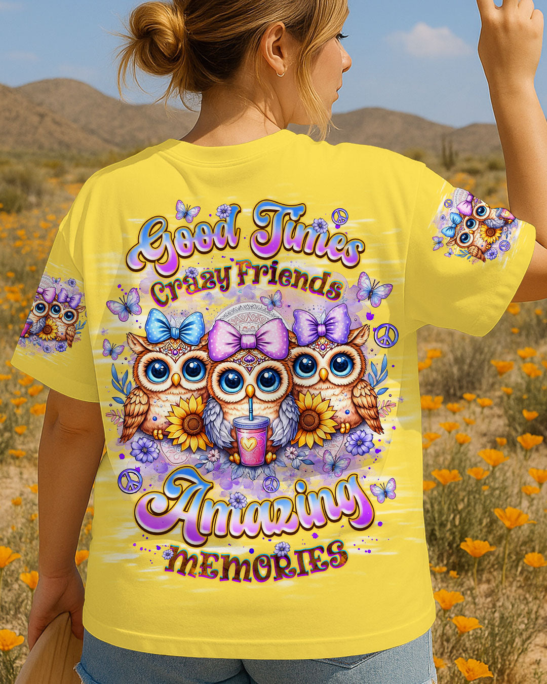 GOOD TIMES CRAZY FRIEND OWL ALL OVER PRINT - TLNZ2107252