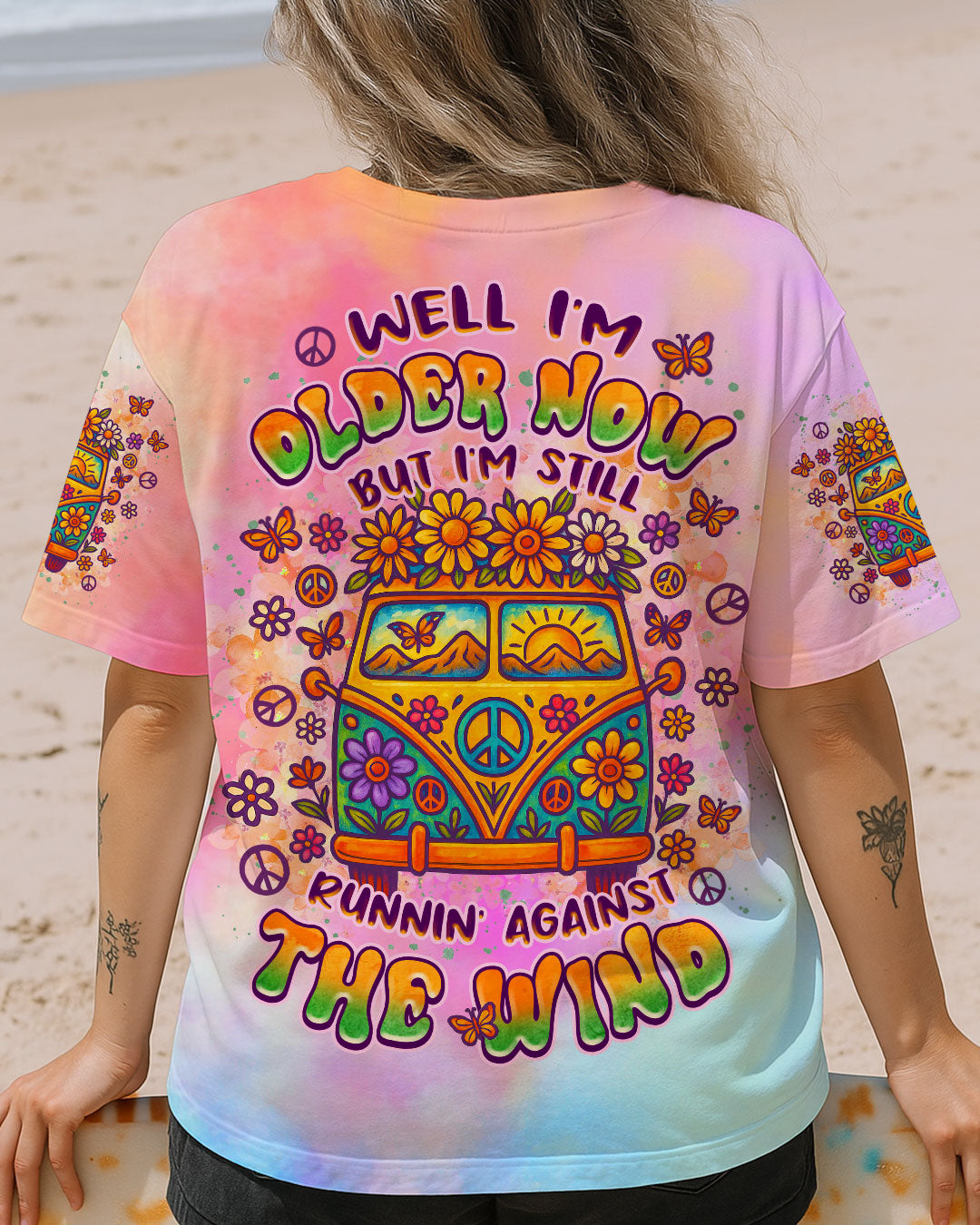 RUNNING AGAINST THE WIND CAR TIE DYE ALL OVER PRINT  - TLNZ1004253