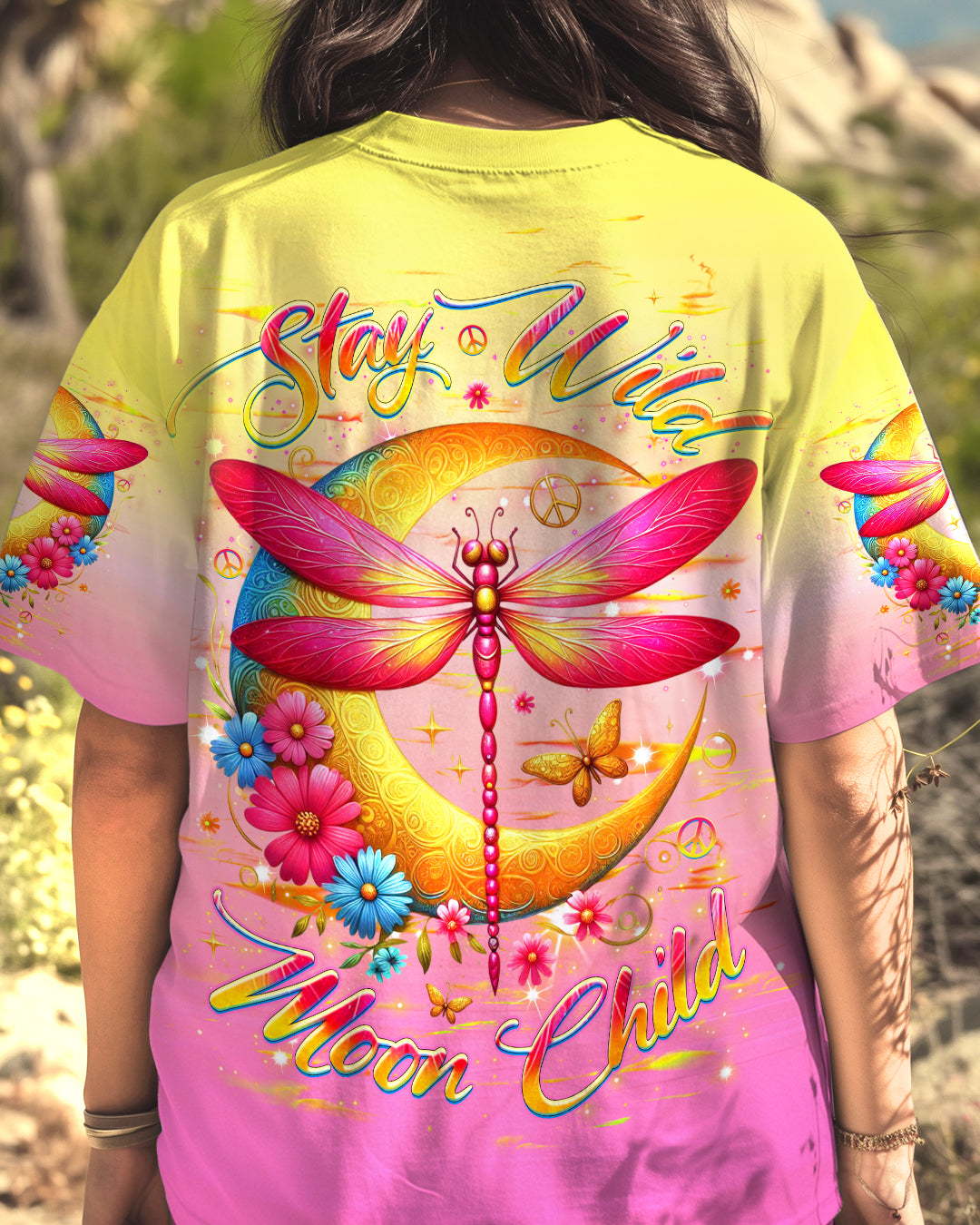 STAY WILD MOON CHILD DRAGONFLY ALL OVER PRINT - YHHG1103251