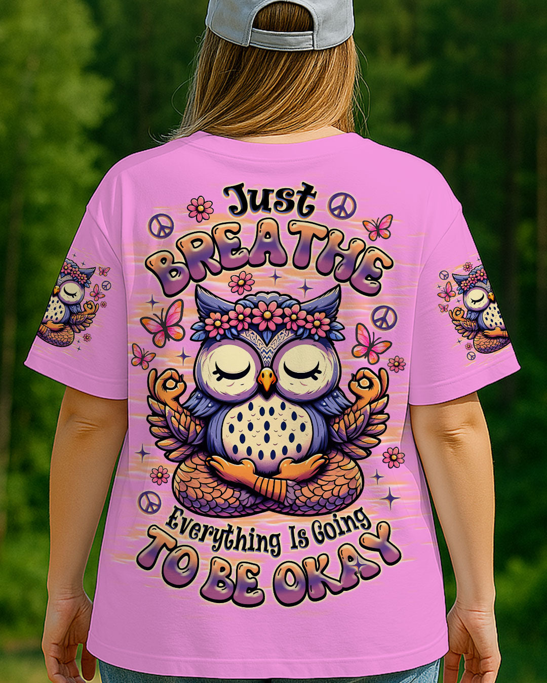 JUST BREATHE OWL ALL OVER PRINT - TLNZ0307251