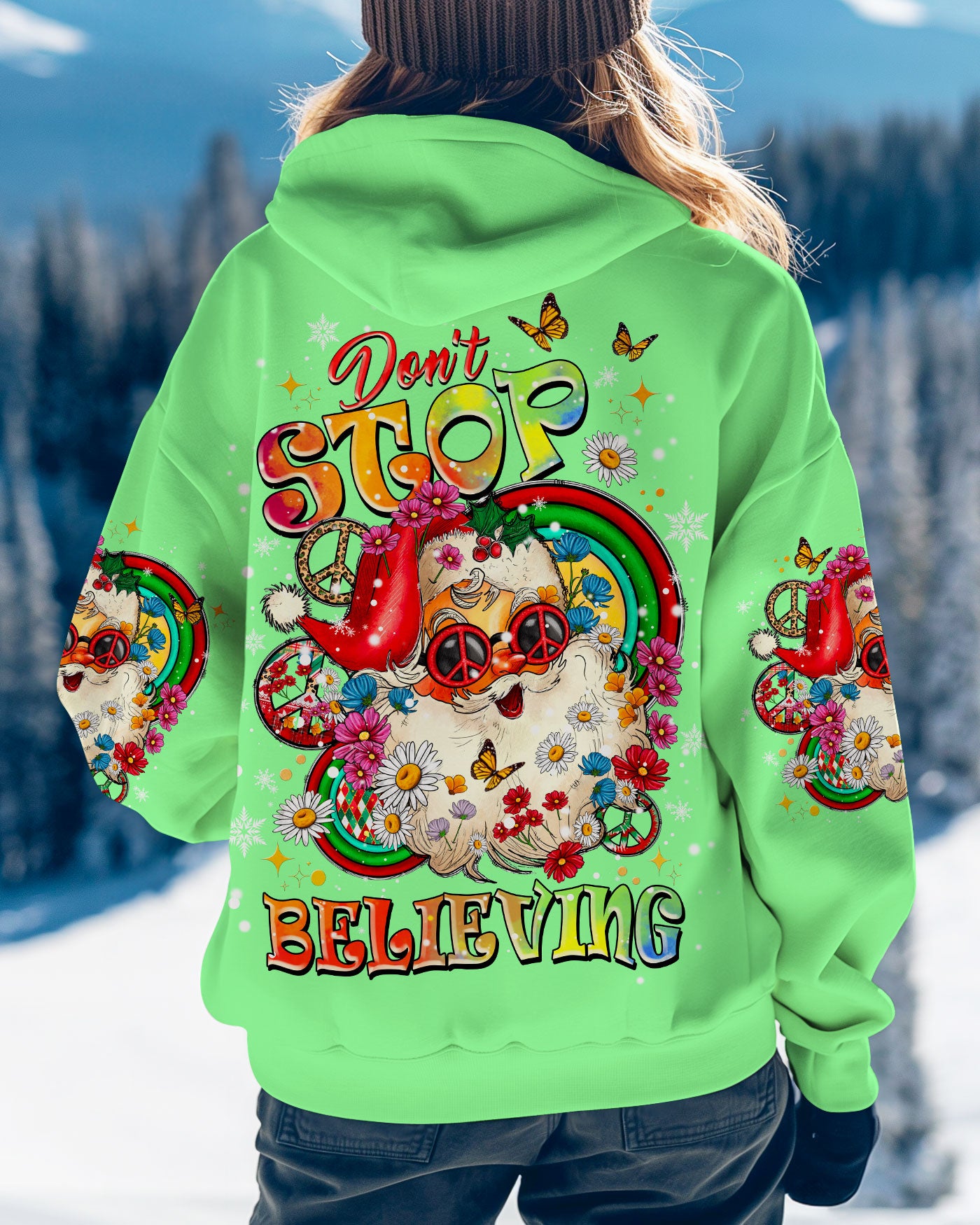 DON'T STOP BELIEVING CHRISTMAS ALL OVER PRINT  - TLNZ1211241