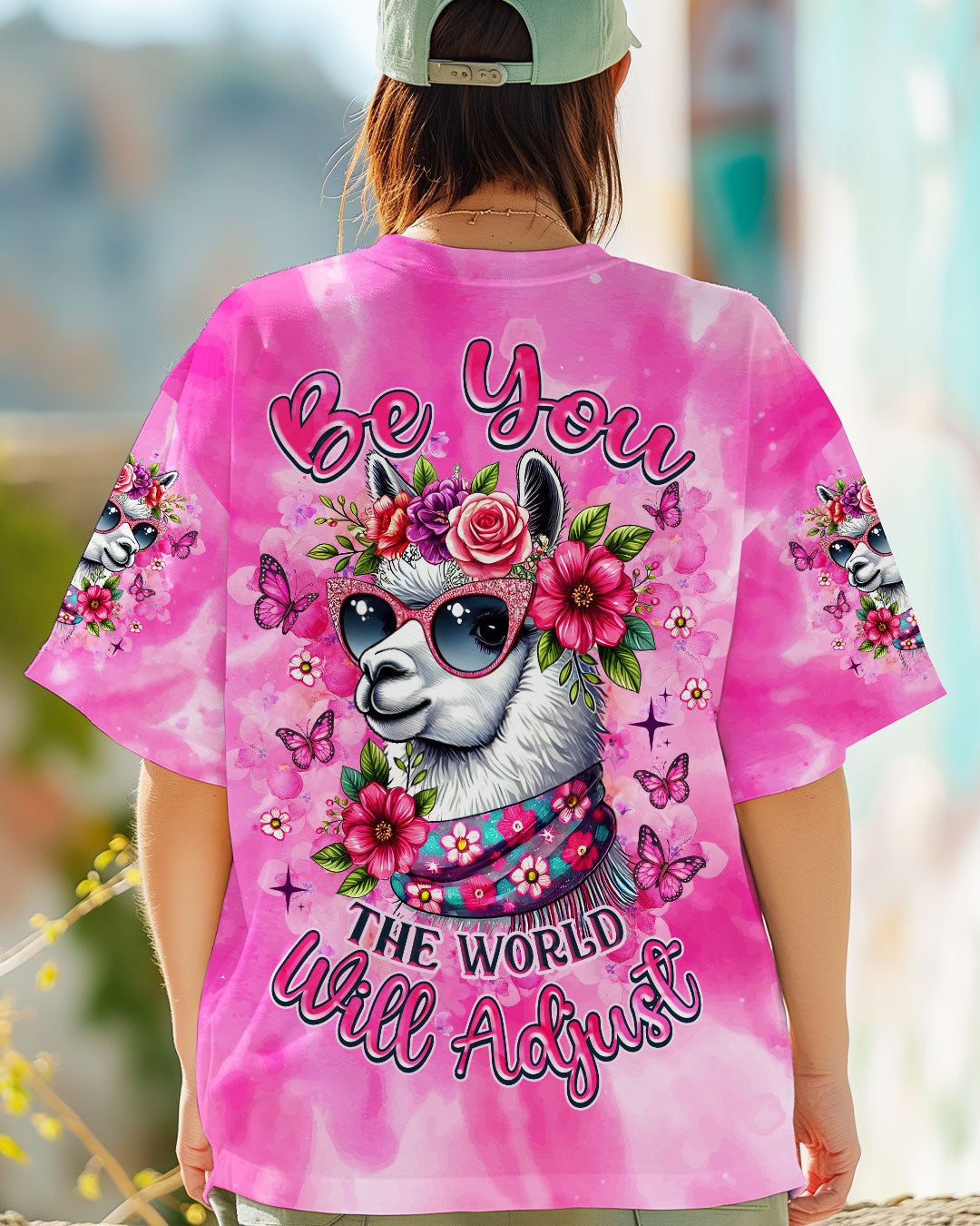 BE YOU THE WORLD WILL ADJUST LLAMA ALL OVER PRINT - TLNZ0406252