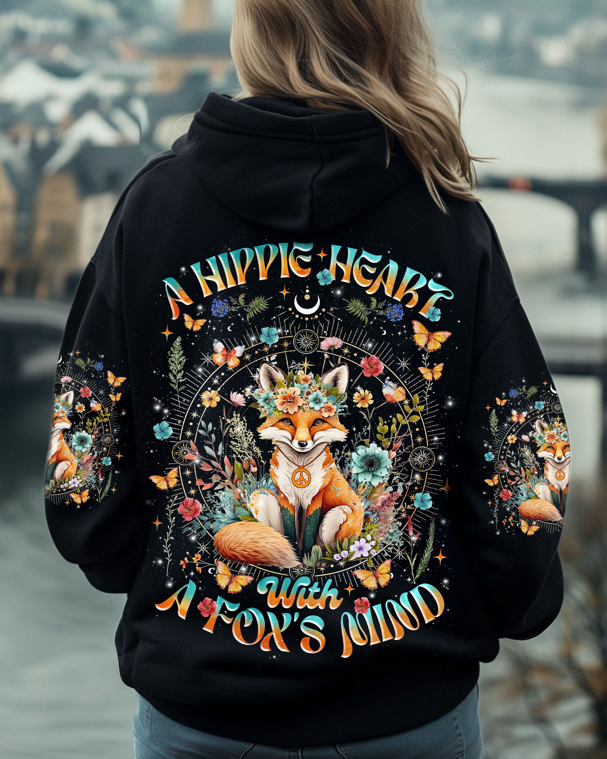 A HIPPIE HEART WITH A FOX'S MIND ALL OVER PRINT -  TLNZ1607251
