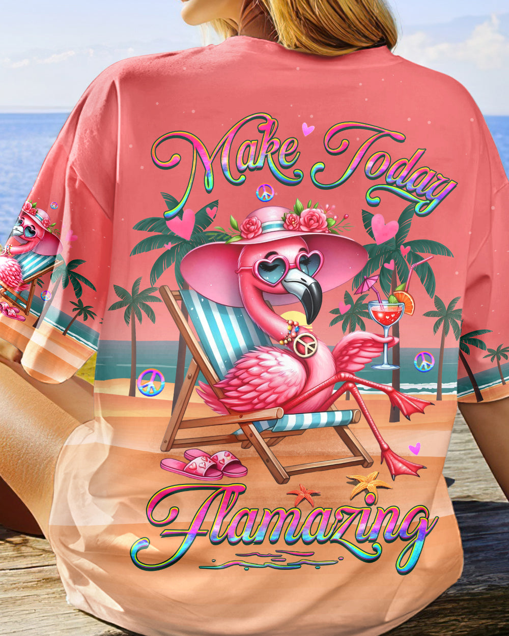 MAKE TODAY FLAMAZING FLAMINGO ALL OVER PRINT - YHHG0606242