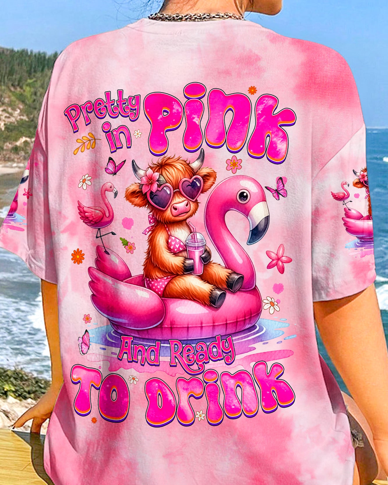 PRETTY IN PINK HEIFER ALL OVER PRINT - TYQY0907244