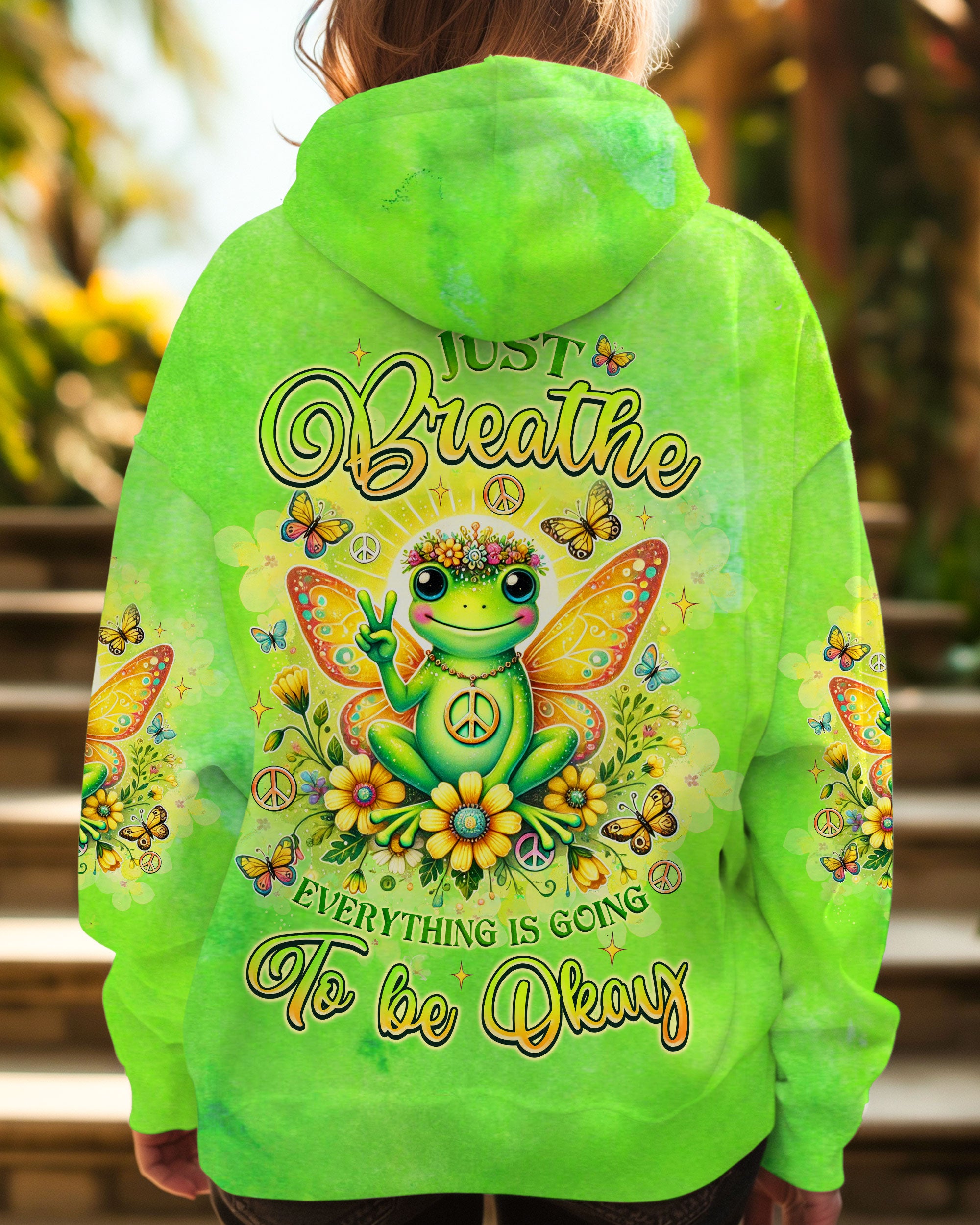 JUST BREATHE FROG ALL OVER PRINT  - TLNZ1701253