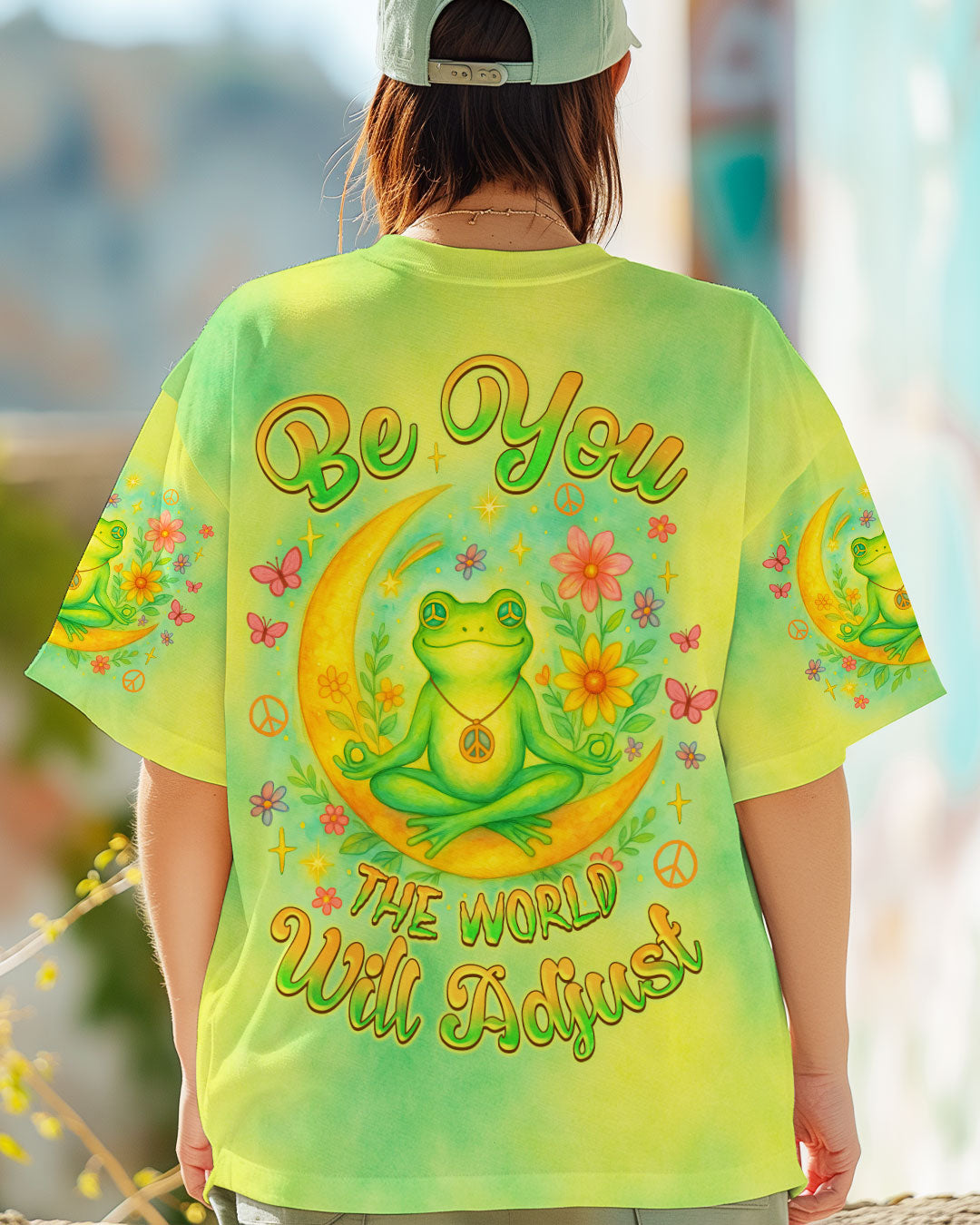 BE YOU THE WORLD WILL ADJUST FROG ALL OVER PRINT - TLNZ2205252