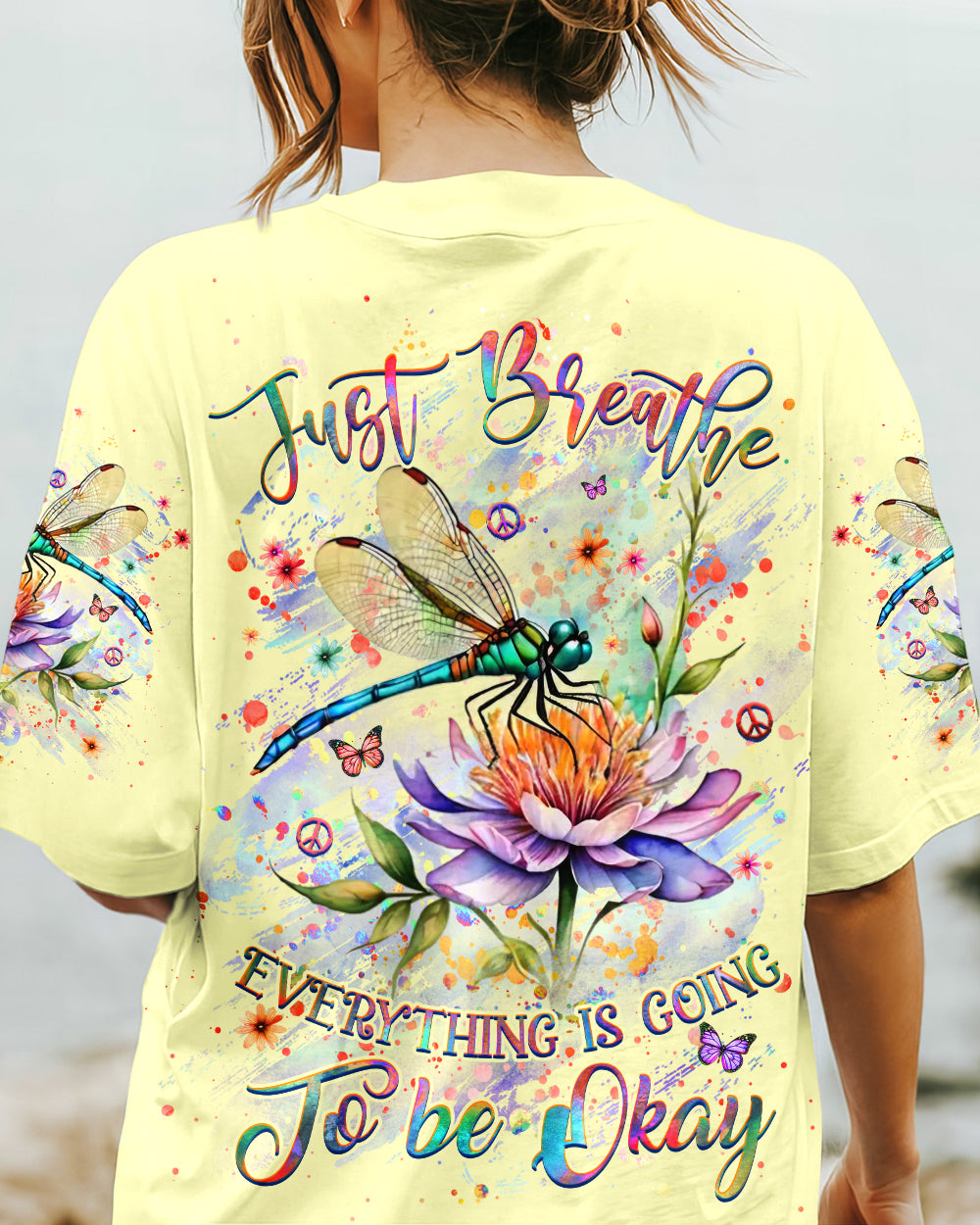 JUST BREATHE DRAGONFLY ALL OVER PRINT - YHHG1807242