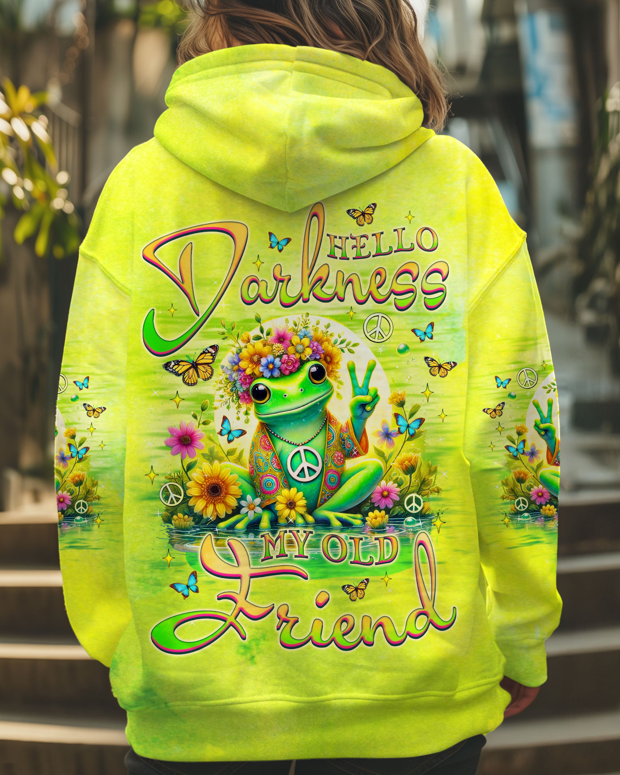 HELLO DARKNESS MY OLD FRIEND FROG ALL OVER PRINT  - TLNZ2101251