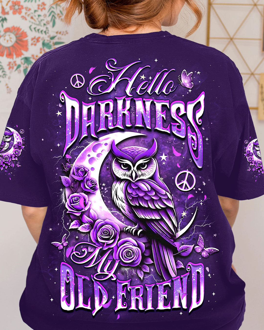 HELLO DARKNESS MY OLD FRIEND OWL ALL OVER PRINT - YHDU2803252