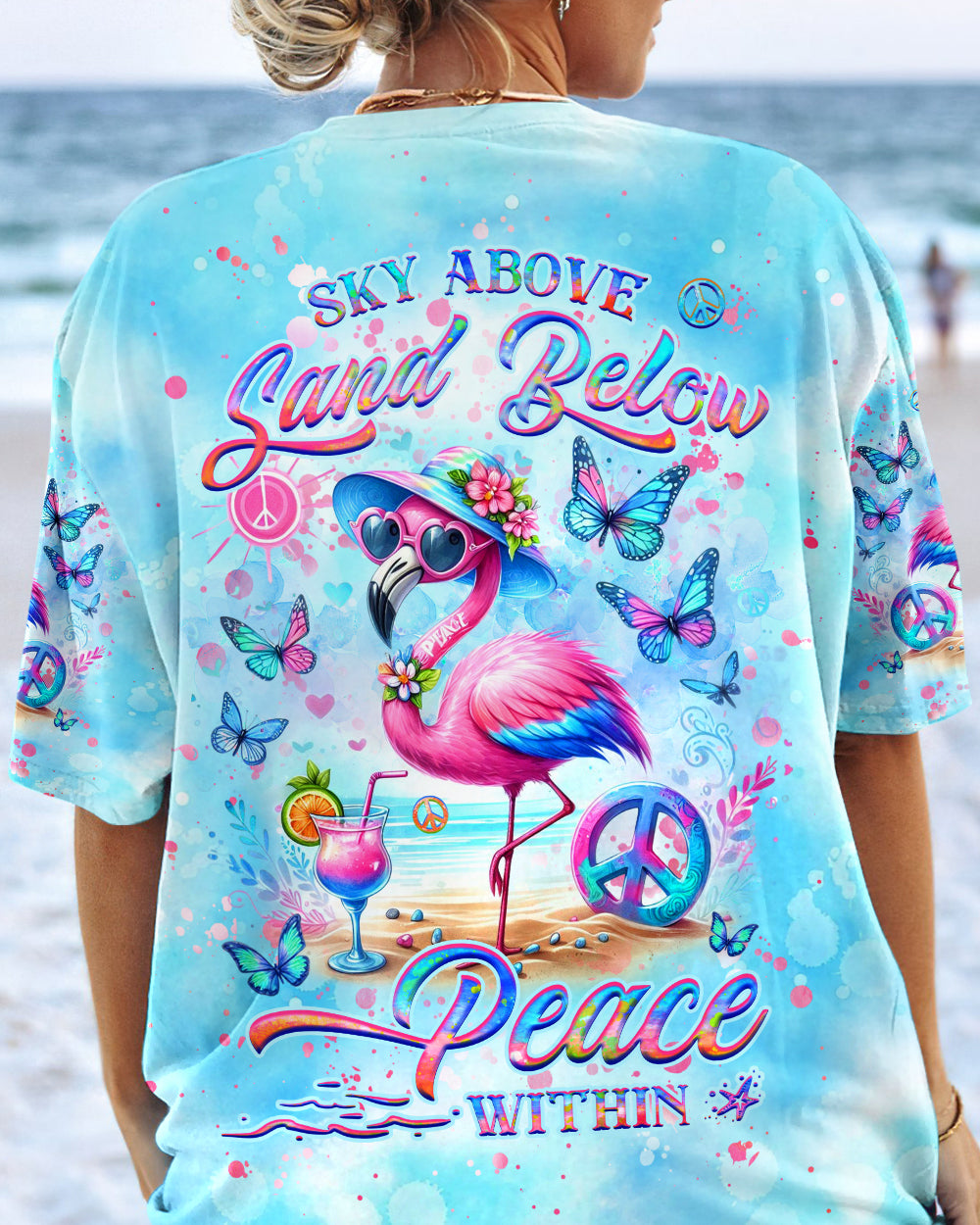 SKY ABOVE SAND BELOW PEACE WITHIN FLAMINGO ALL OVER PRINT - YHHG2805242