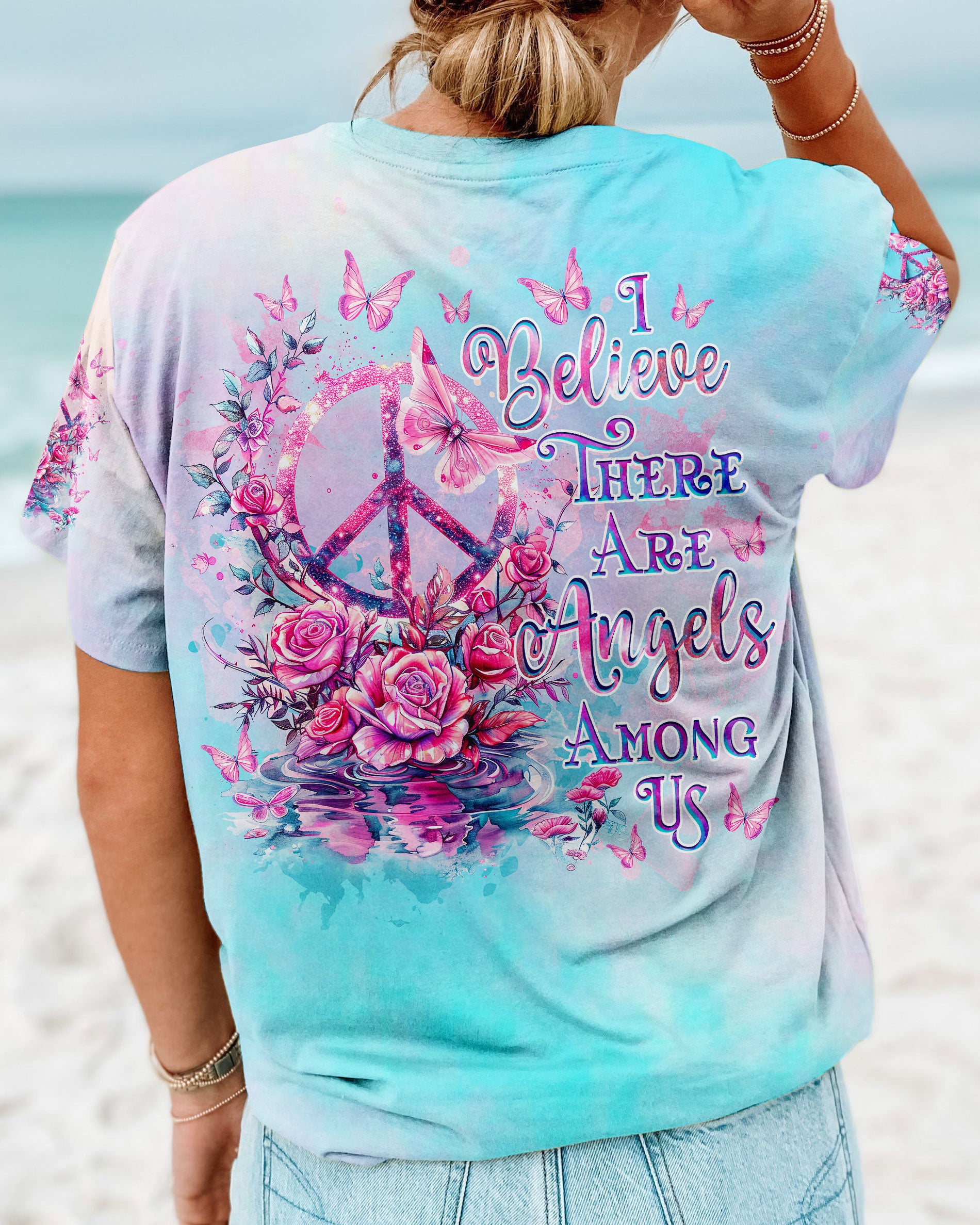 I BELIEVE THERE ARE ANGELS AMONG US PEACE ALL OVER PRINT - TLNZ2304244