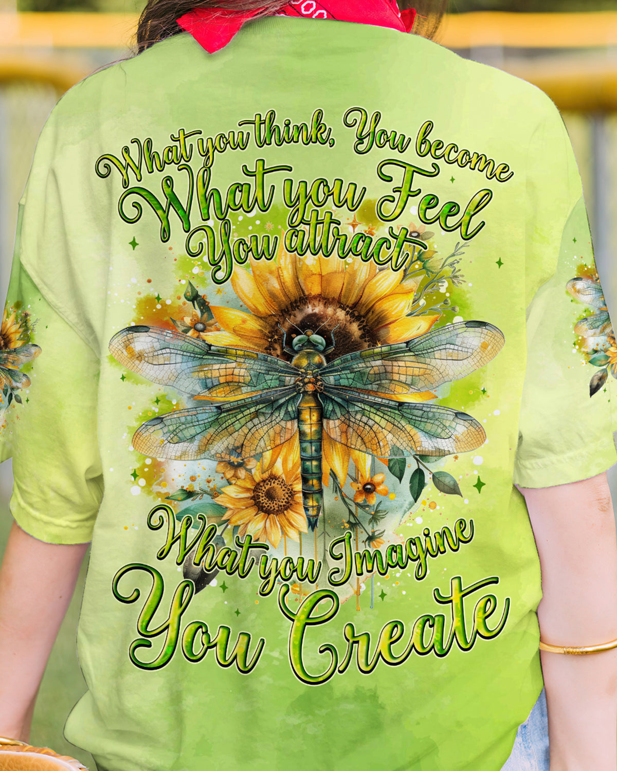 WHAT YOU THINK YOU BECOME DRAGONFLY ALL OVER PRINT - TYQY2903244