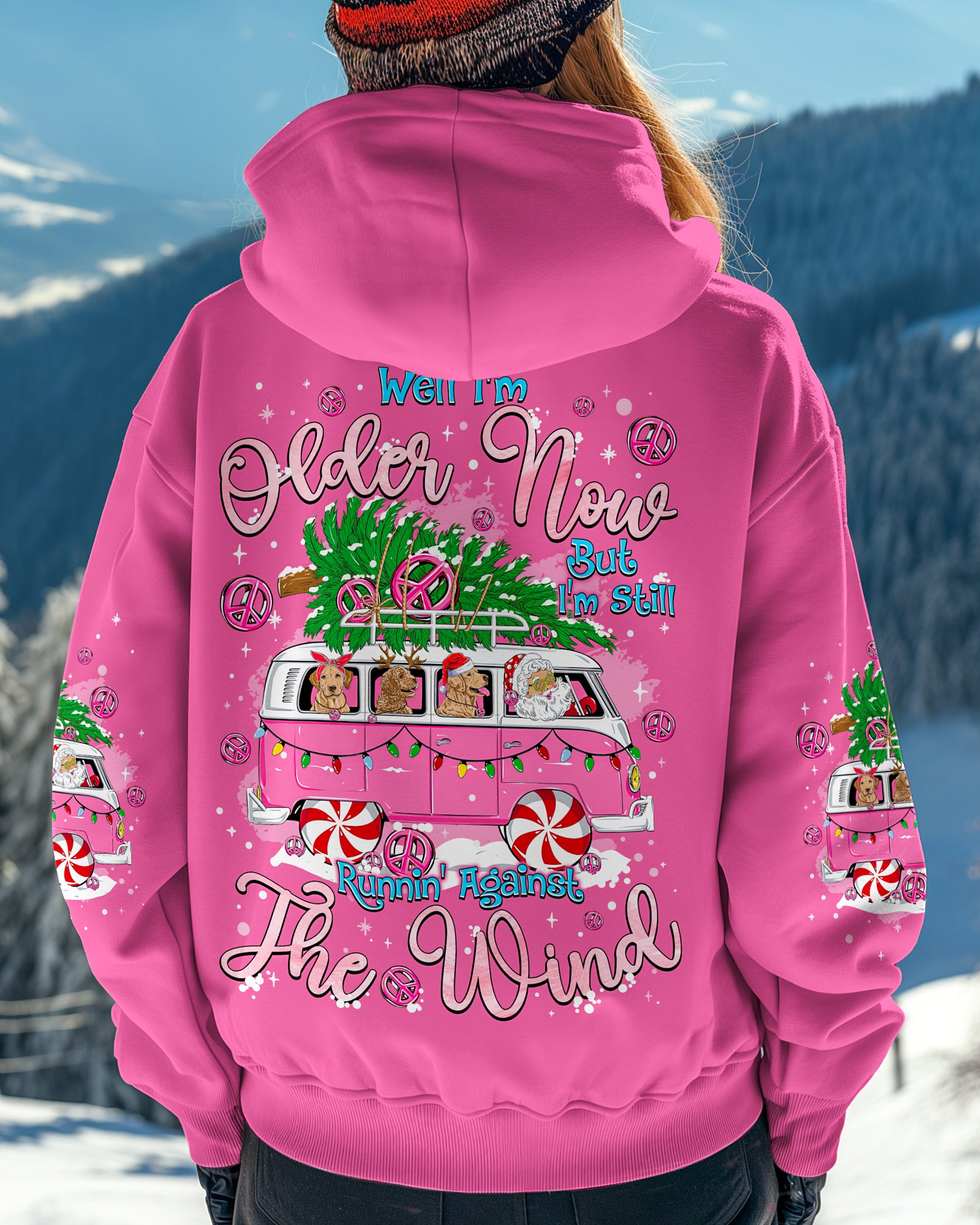 RUNNING AGAINST THE WIND SANTA CLAUS CHRISTMAS ALL OVER PRINT - TYQY0310244