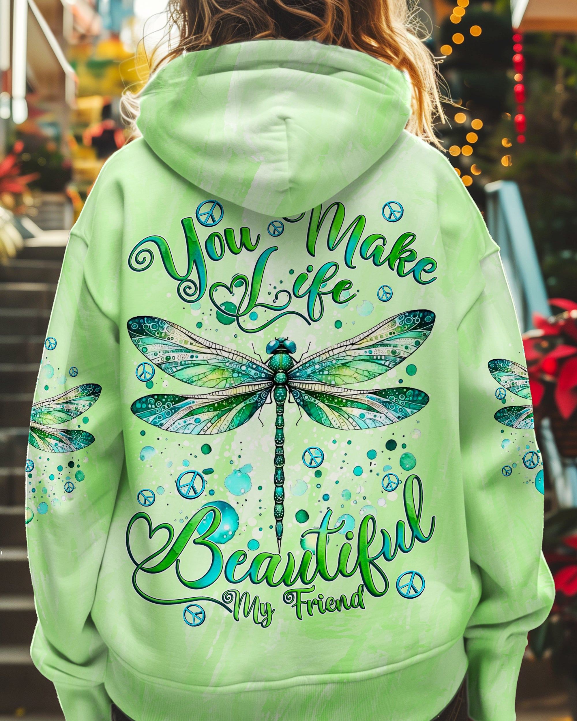 YOU MAKE LIFE BEAUTIFUL MY FRIEND DRAGONFLY ALL OVER PRINT - TYQY1510244